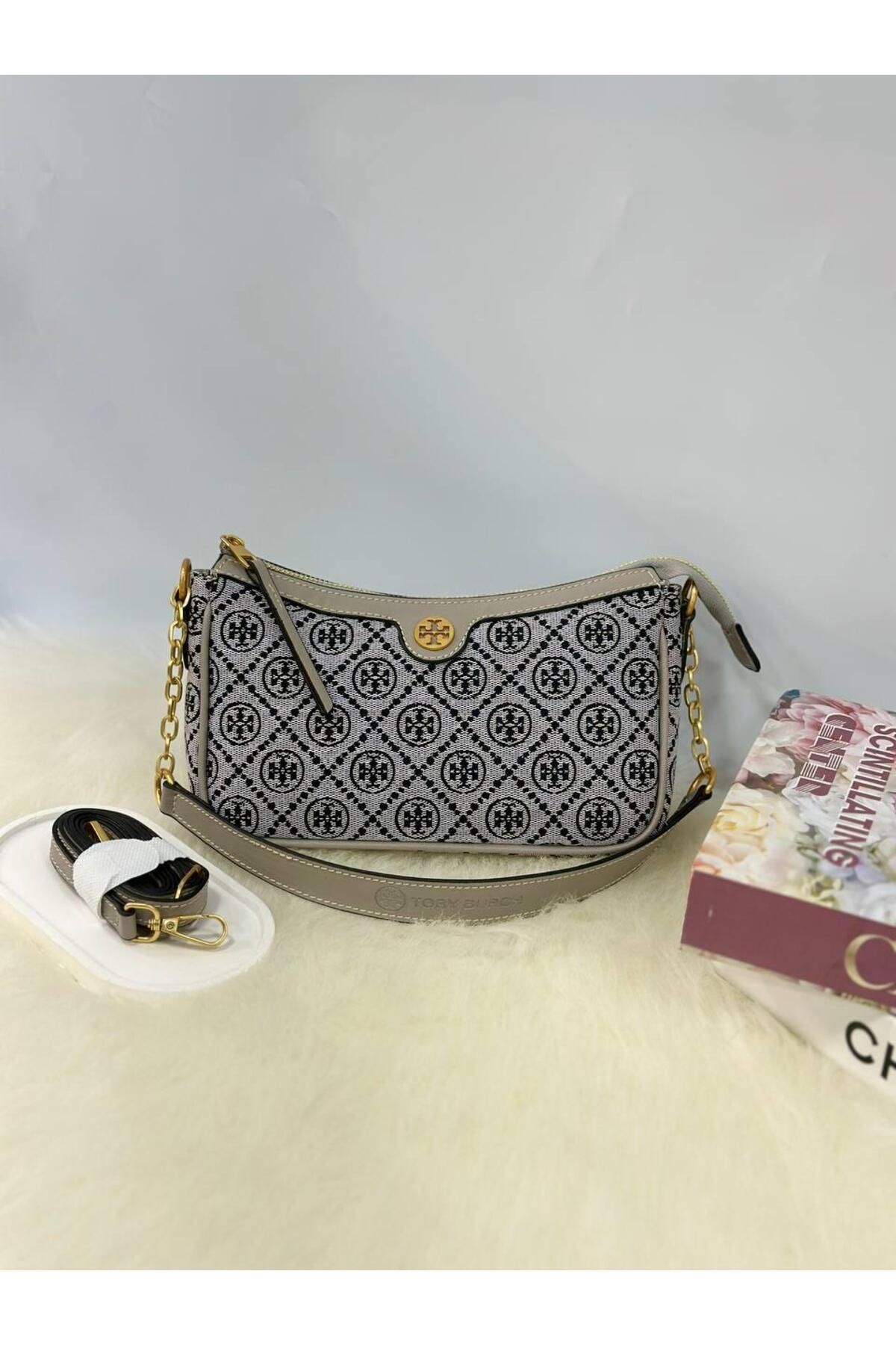 LEAUDER WOMEN KADIN T-MONOGRAM İTHAL ANTİK AKSESUAR JACQUARD STUDIO BAG