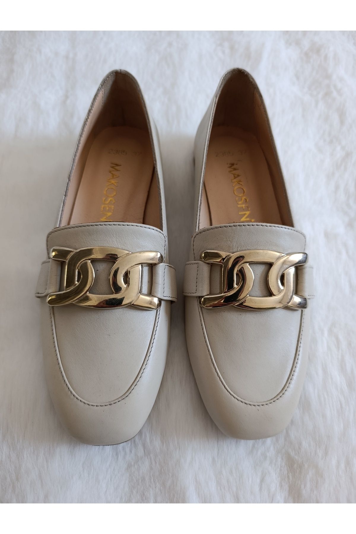Ay Shoes Kadın Deri Babet 34-42 Numara