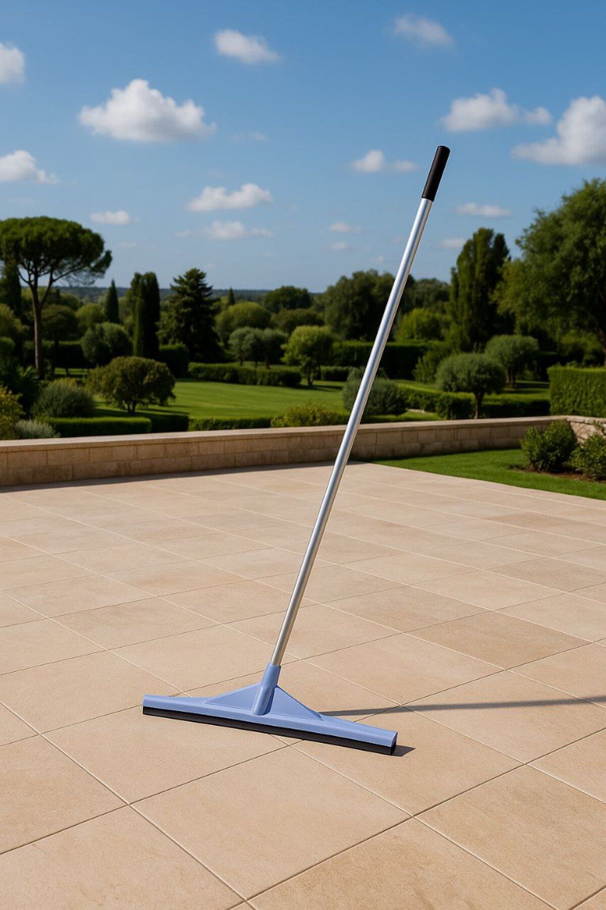 Metler 55 Cm Çekpas Seti + 120 Cm Metal Saplı Çift Kauçuklu Yer Sıyırıcı Temizlik Seti