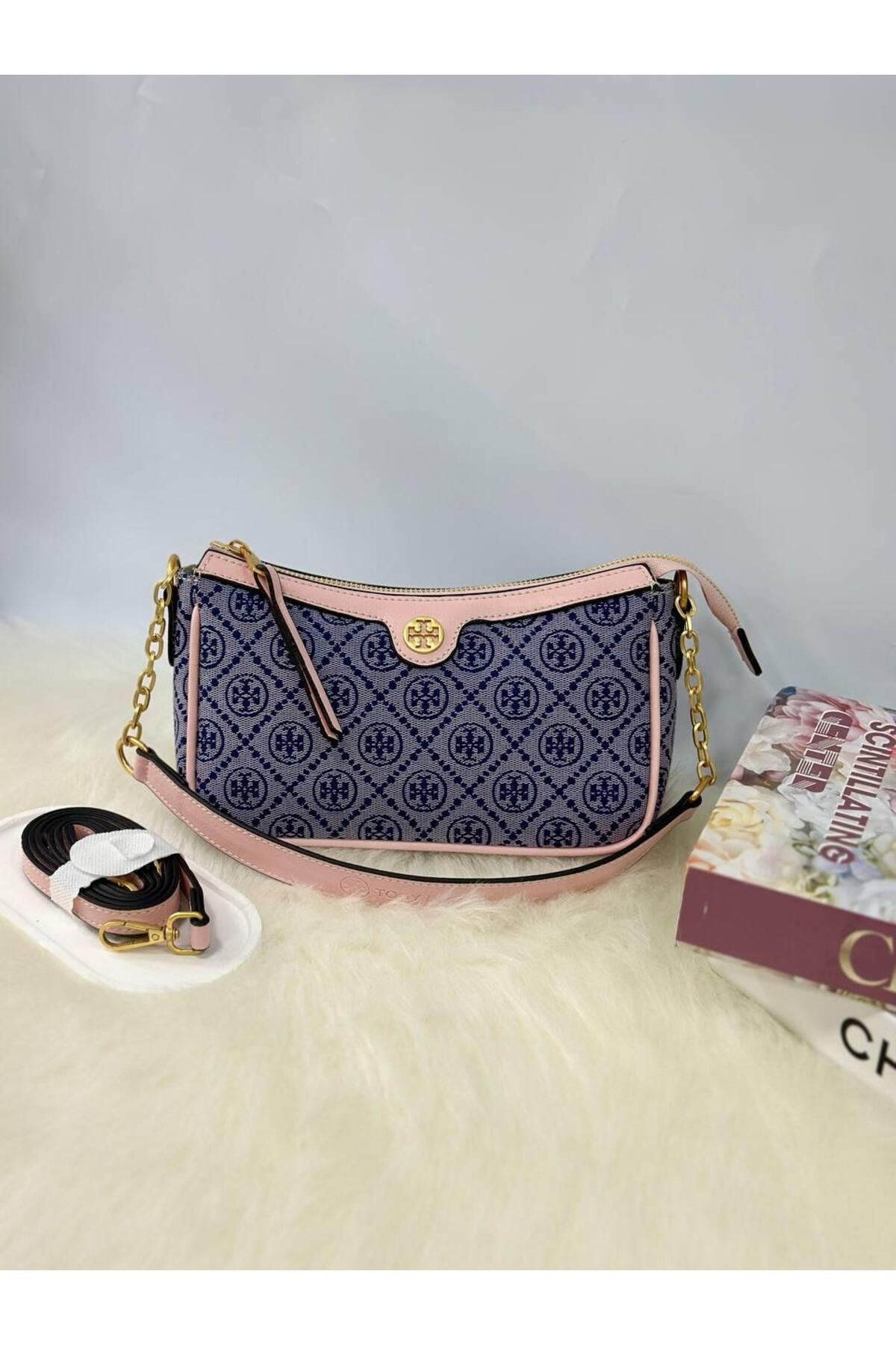 LEAUDER WOMEN KADIN T-MONOGRAM İTHAL ANTİK AKSESUAR JACQUARD STUDIO BAG