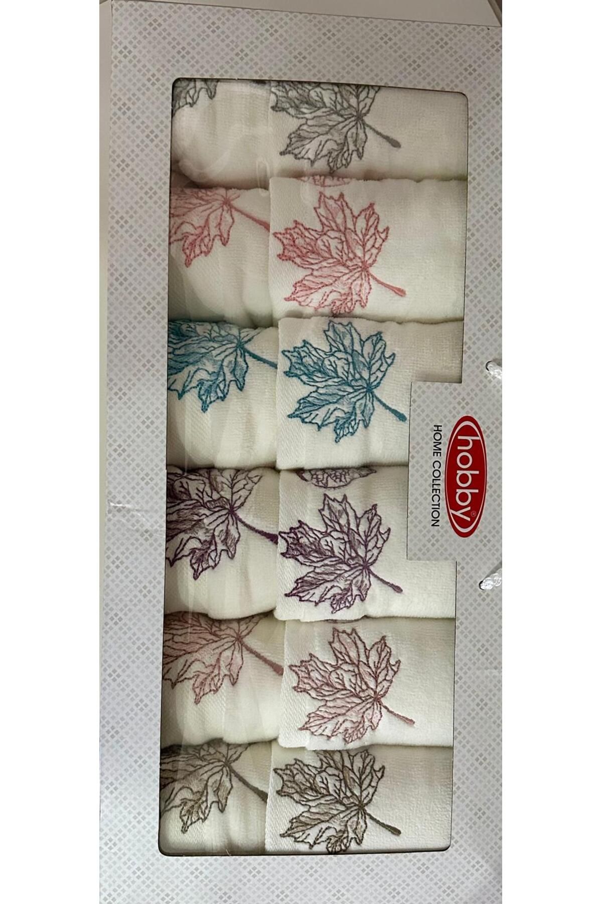 Hobby home collection 30x50/50x90 Havlu 6'lı Krem Kutulu Set