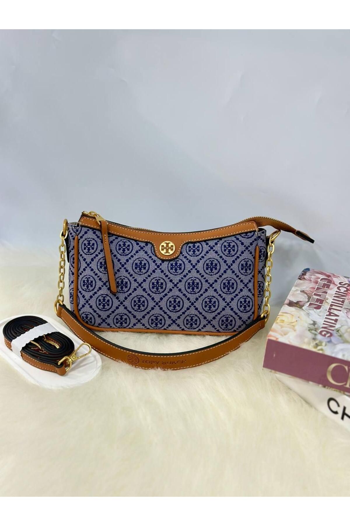 LEAUDER WOMEN KADIN T-MONOGRAM İTHAL ANTİK AKSESUAR JACQUARD STUDIO BAG