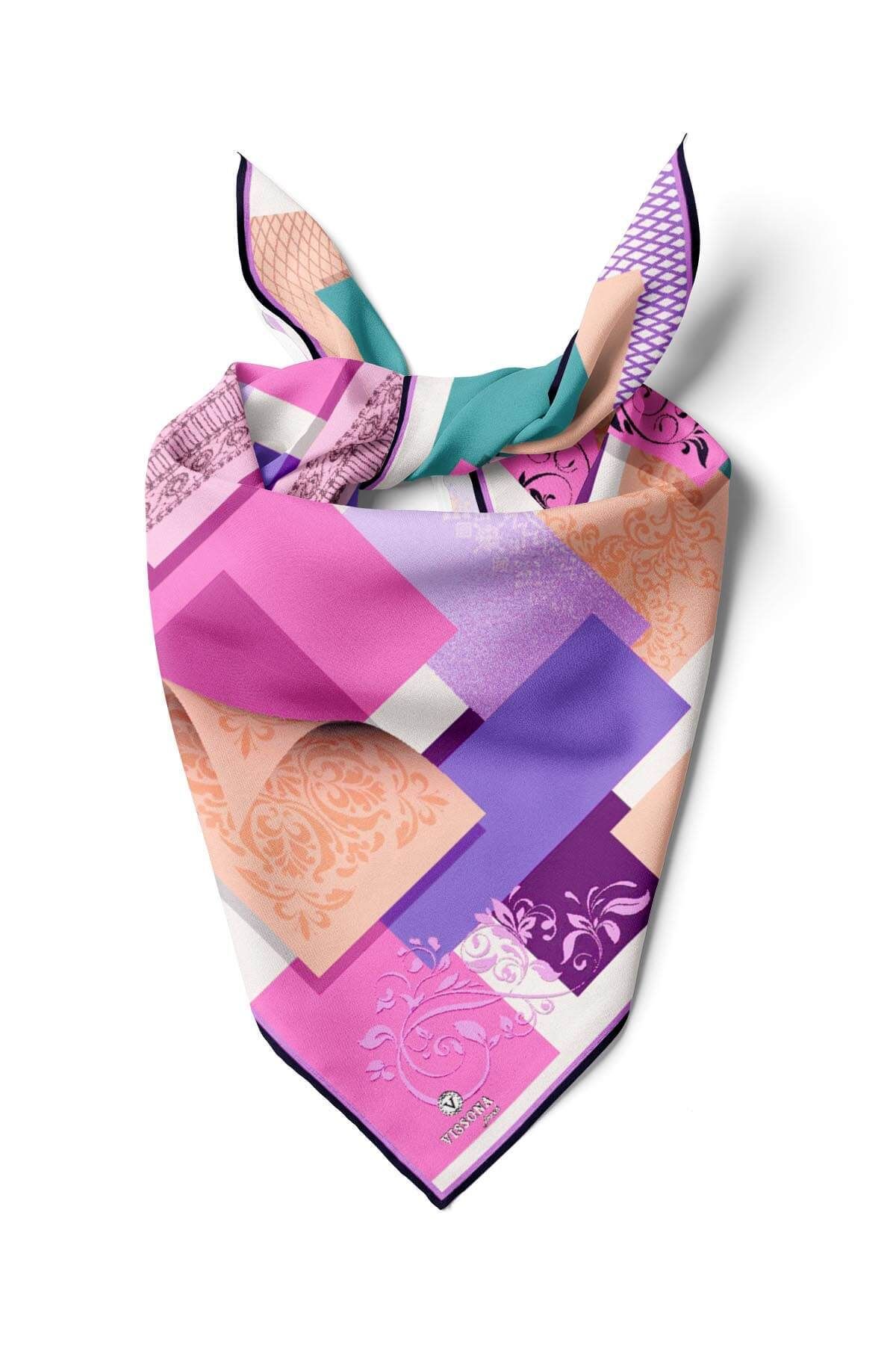 Vissona Bandana Cu Model 100% Matase Pentru Femei 80x80 Femeie - Single Dimension