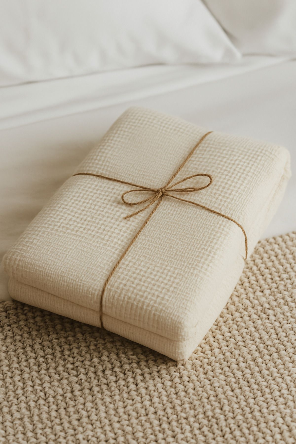 CANDAN ÇEYİZ Tek Kişilik Pike Yazlık %100 Pamuklu Terletmez Natural Waffle 160x235 Yazlık Pike
