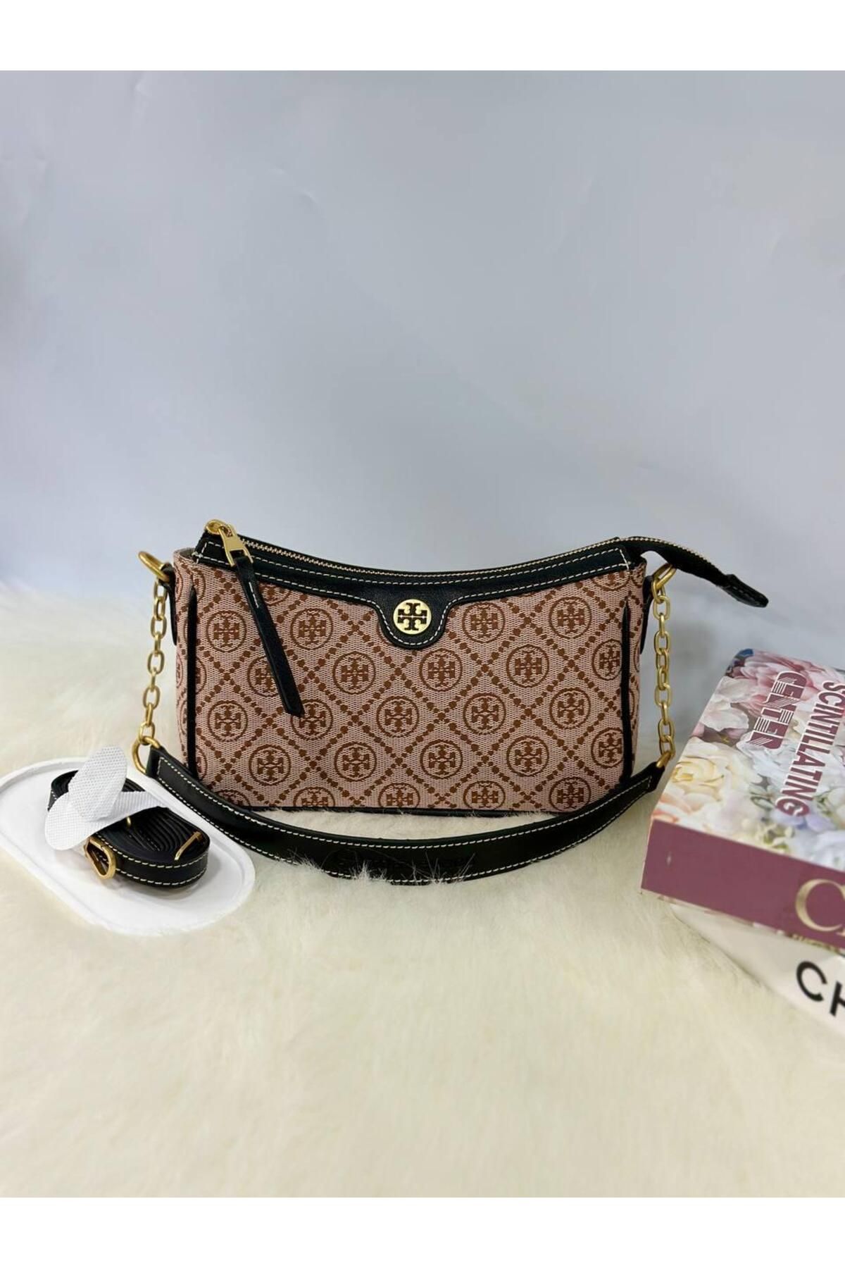 LEAUDER WOMEN KADIN T-MONOGRAM İTHAL ANTİK AKSESUAR JACQUARD STUDIO BAG