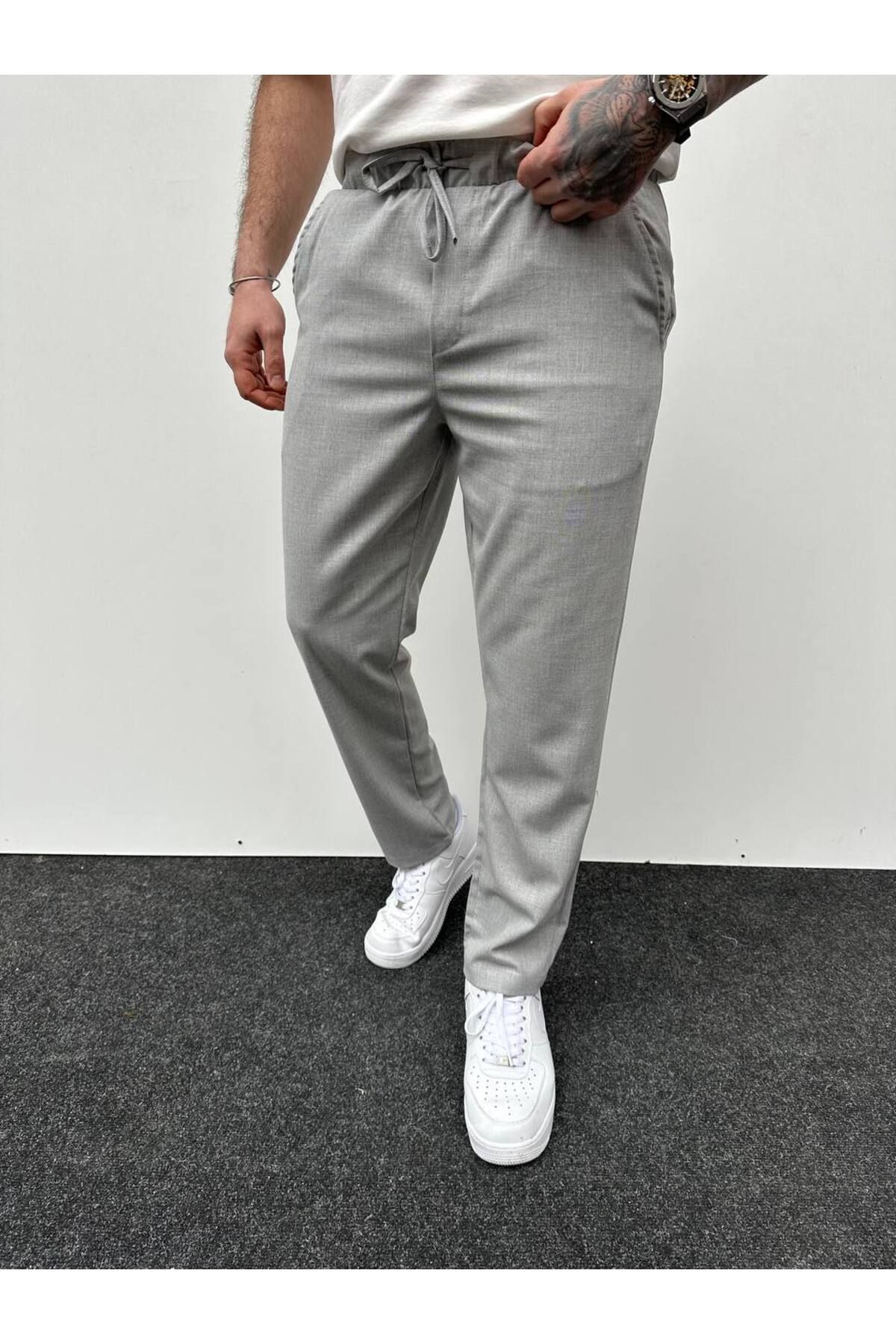 Ulu Collection Basic Regular Kalıp Yazlık Keten Pantolon Jogger