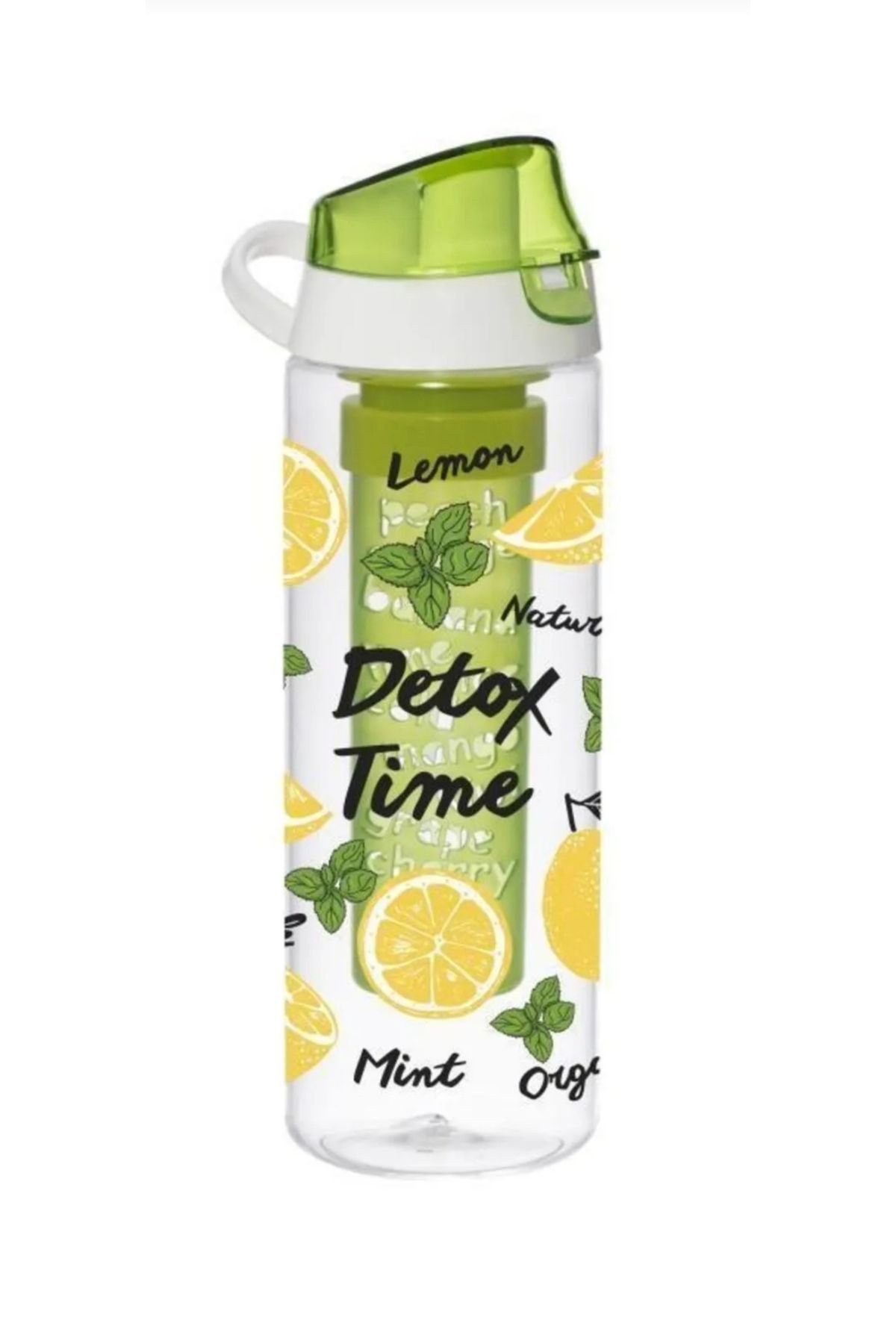 Store İnfuserli Limon Desenli Kapaklı Detox Matara 650 ml