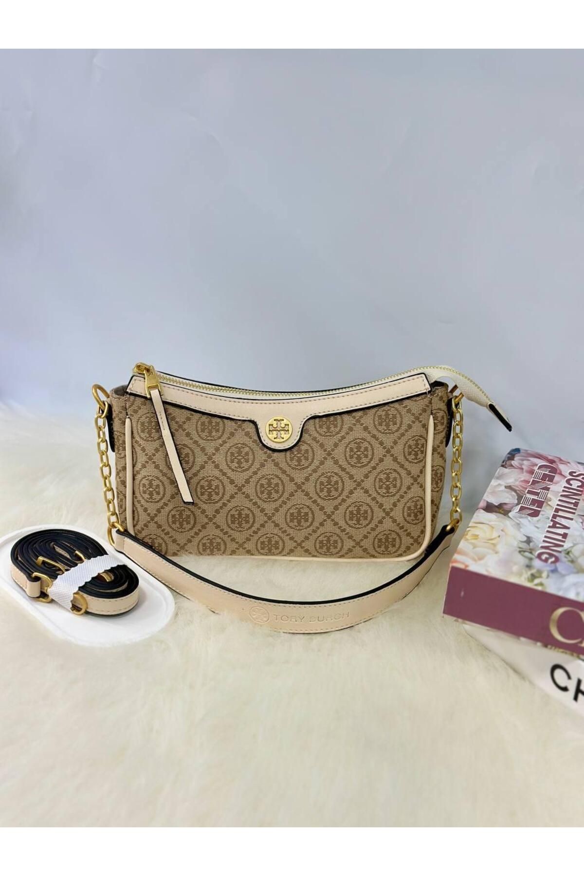 LEAUDER WOMEN KADIN T-MONOGRAM İTHAL ANTİK AKSESUAR JACQUARD STUDIO BAG