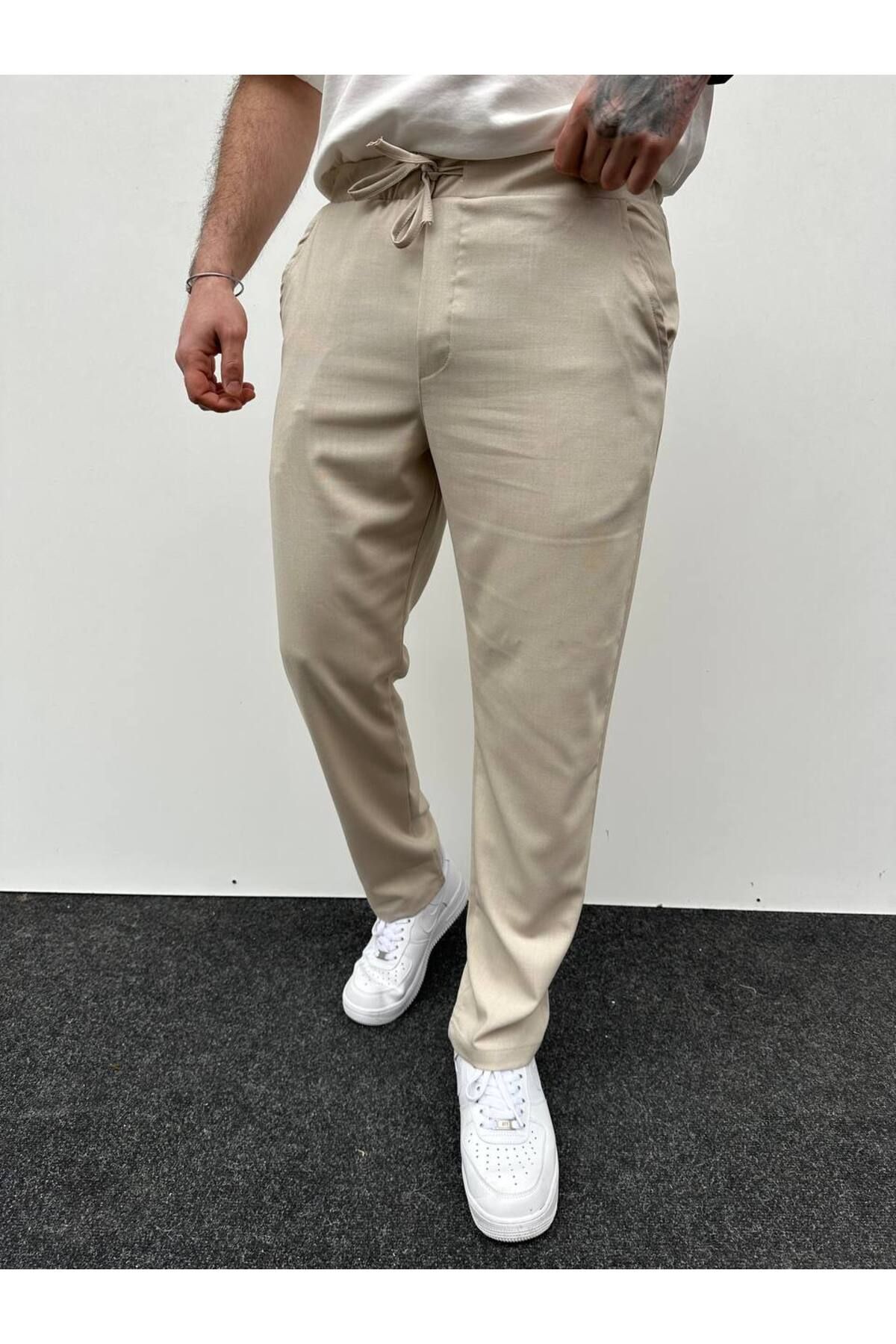 Ulu Collection Basic Regular Kalıp Yazlık KetenPantolon Jogger