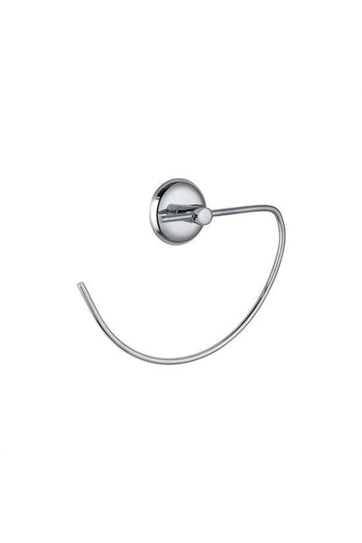 Emperium BUFFER® Paslanmaz Metal Dekoratif Havluluk Havlu Tutacağı Gümüş Renk