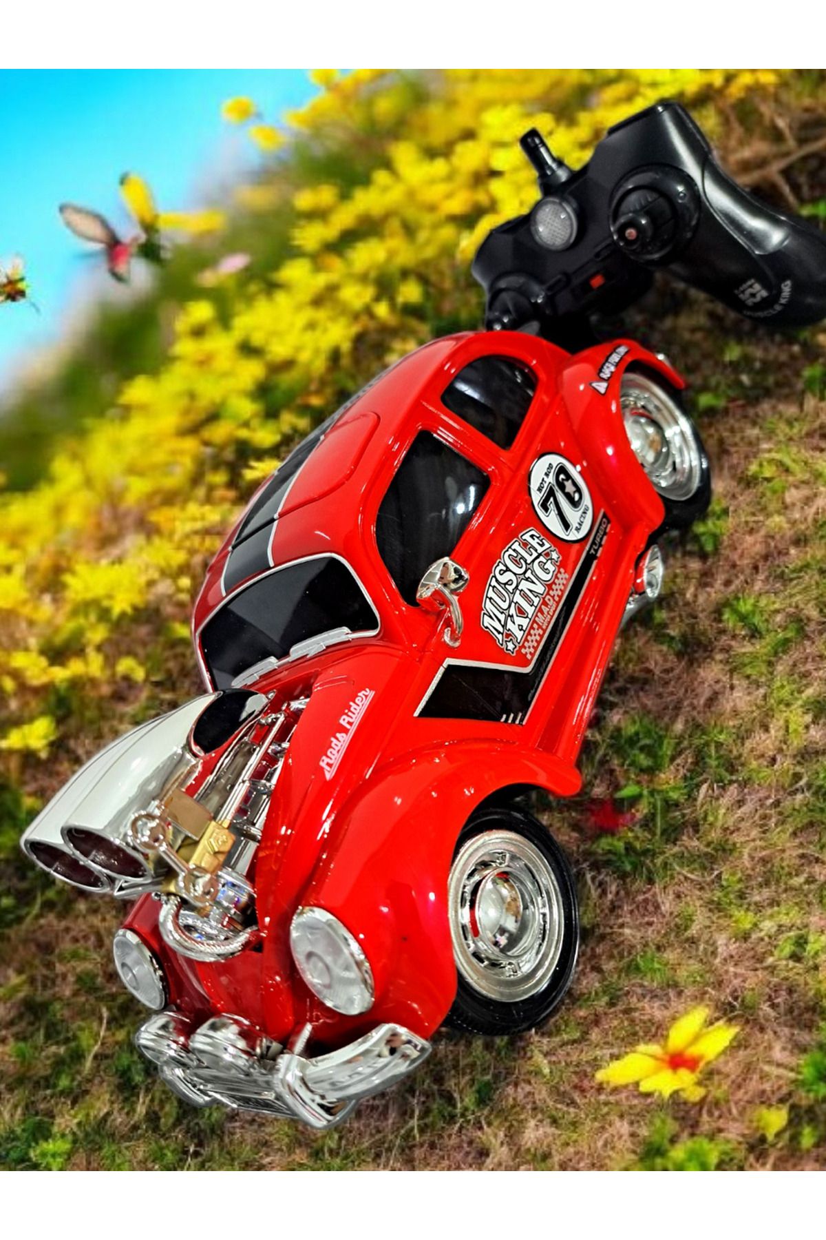 ALYTOYS VIP Modelleme 1:16 ŞARJLI DRİFT CAR Vitrin woswos Araba BETTLE 2,4Ghz sesli ışıklı 18x36cm özel ürün