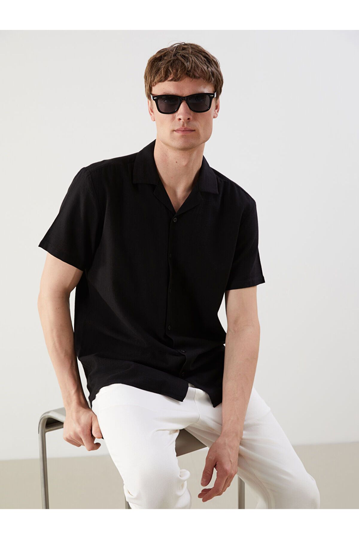 LC Waikiki Regular Fit Keten Karışımlı Erkek Gömlek