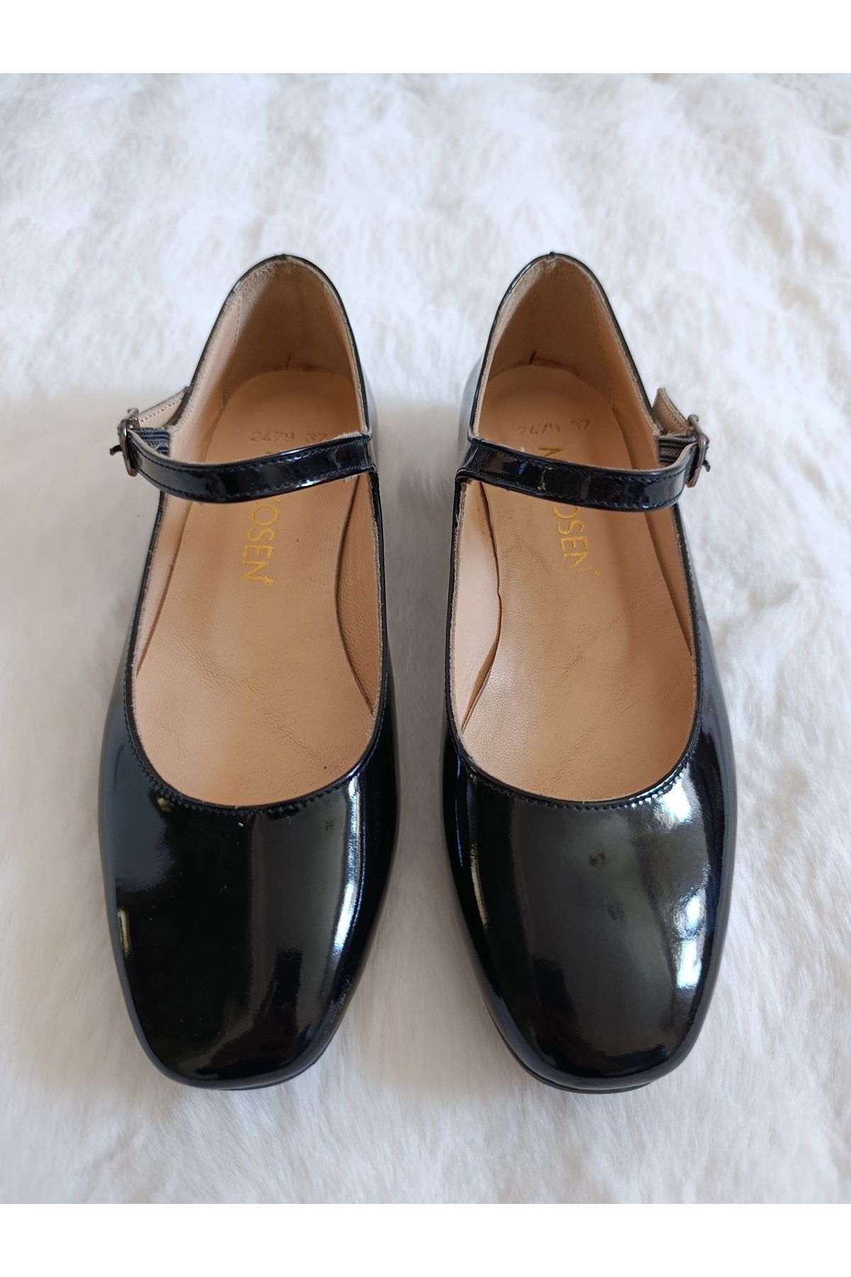 Ay Shoes Kadın Deri Rugan 34-42 Numara Babet