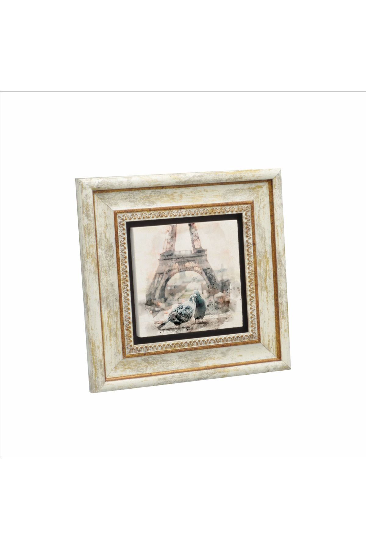 Sadrazam Eyfel Kulesi Baskılı Doğaltaş Tablo (20 X 20 KRG-3)