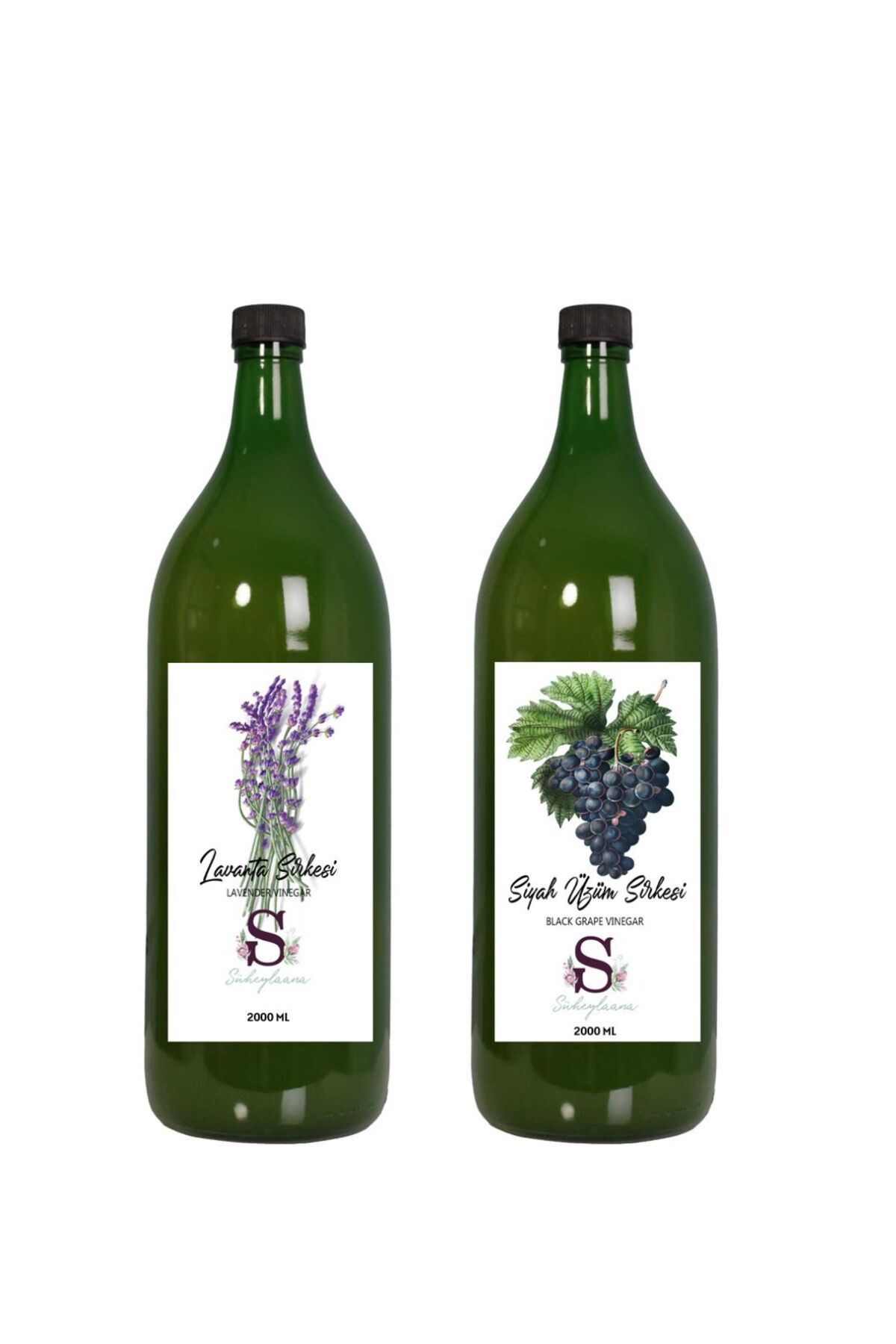 Süheylaana Doğal Lavanta Sirkesi 2000 Ml - Doğal Siyah Üzüm Sirkesi 2000 Ml