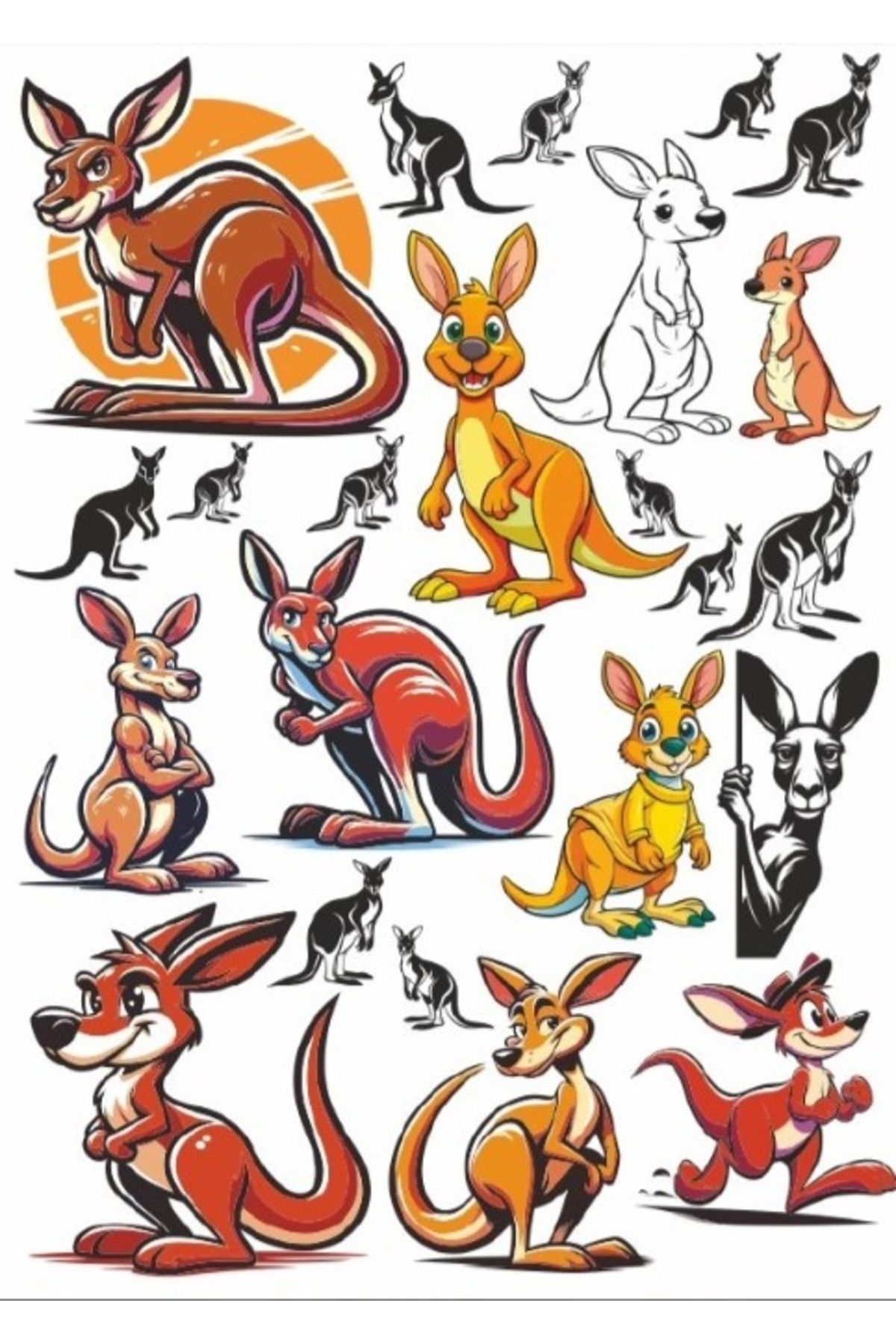 Reysa Tasarım Kanguru Sticker Set