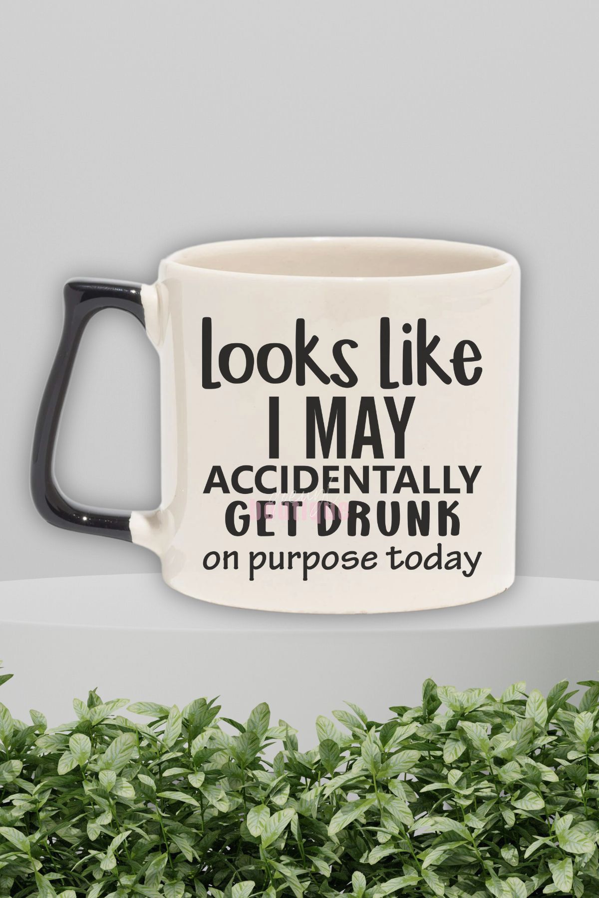 qoeuyl boutique "May accidentally get drunk or purpose" Komik Arkadaşa Doğum Günü Hediye Siyah Kulplu Kupa Bardak
