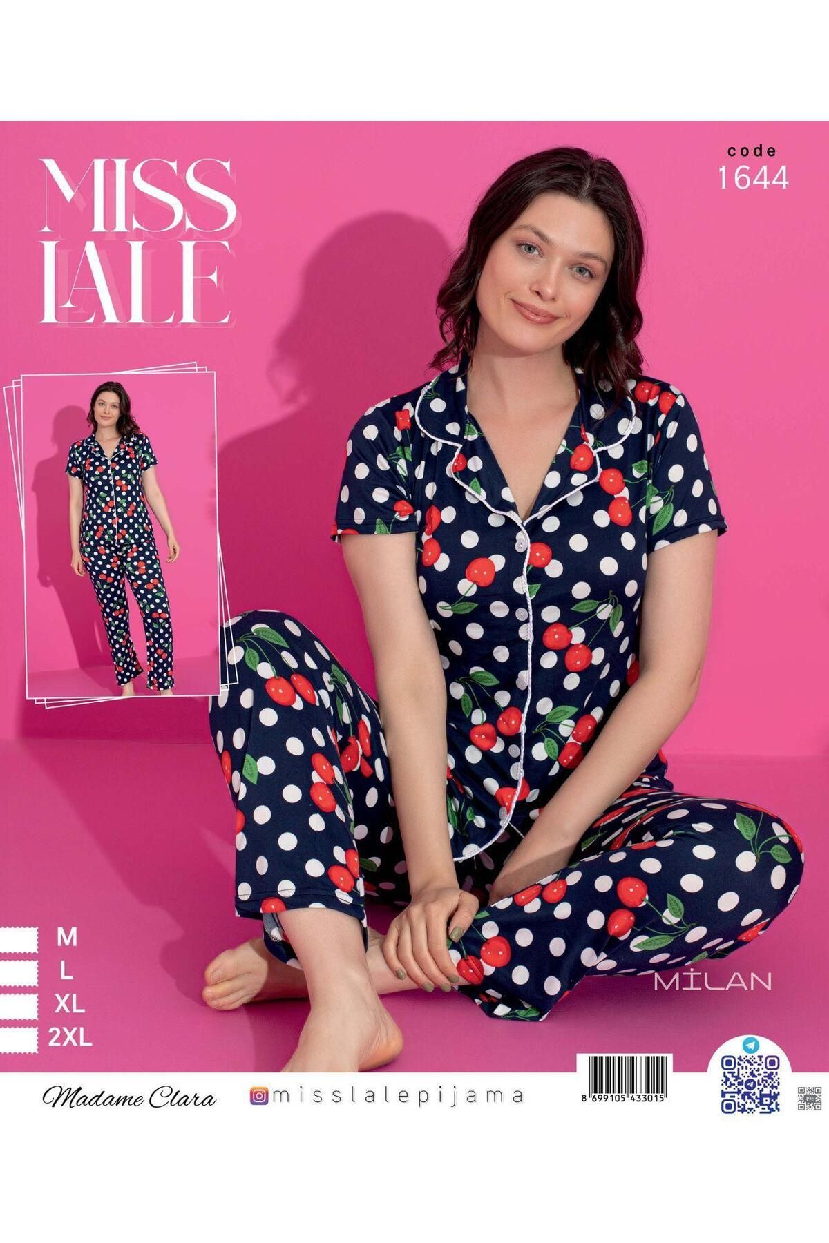 Snowdrop Milan Kumaş Kısa Kol Düğmeli Pijama Takımı