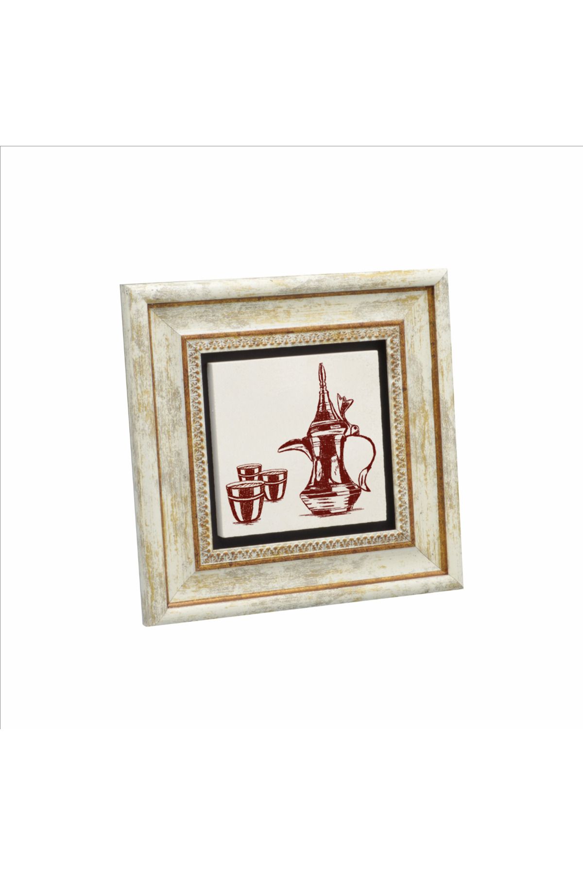 Sadrazam Ortadoğu Sembolleri Baskılı Doğaltaş Tablo (20 X 20 KRG-75)