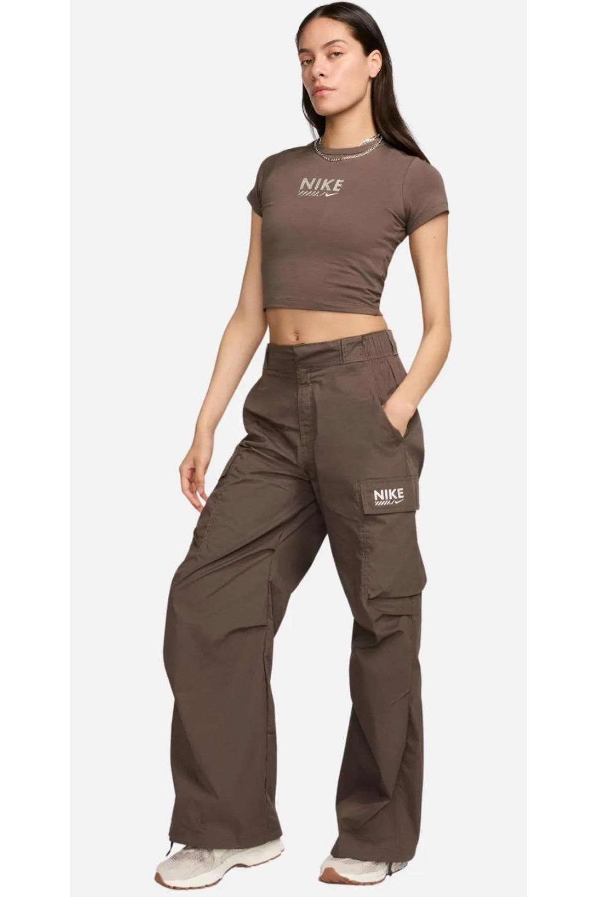Nike Sportswear Gel Woven Fabric Comfortable Fit High Waist Cargo Kadın Pantolon ASLAN SPORT