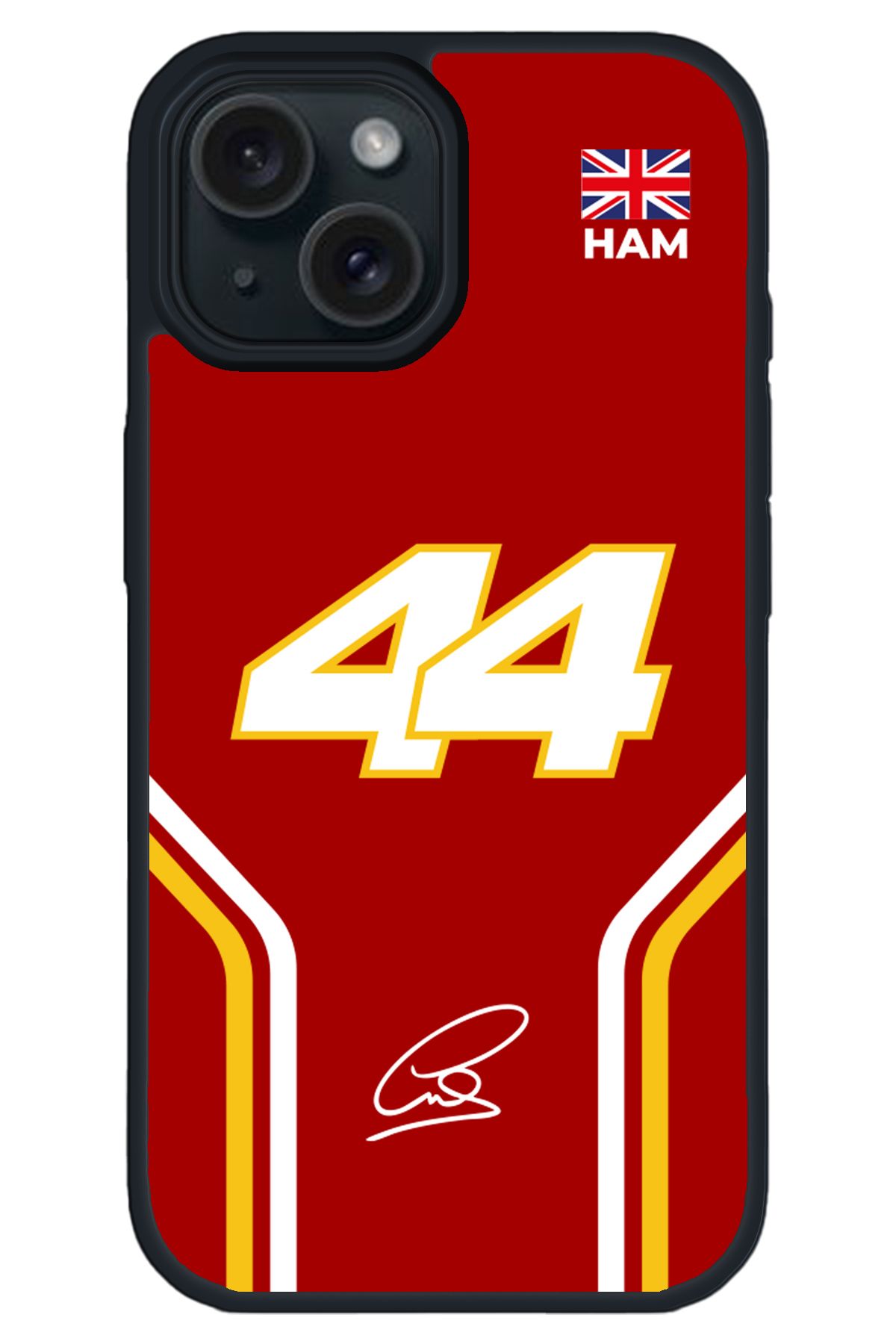 WANNA PROTECT iPhone 15 Siyah HAM Desenli Kamera Çıkıntılı İmpact Telefon Kılıfı f_1