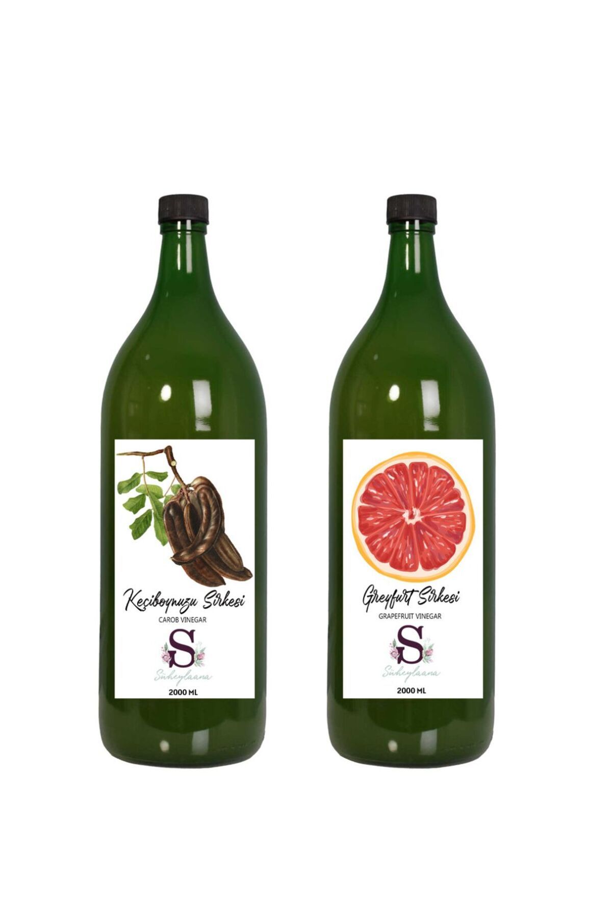 Süheylaana Doğal Keçiboynuzu Sirkesi 2000 Ml - Doğal Greyfurt Sirkesi 2000 Ml