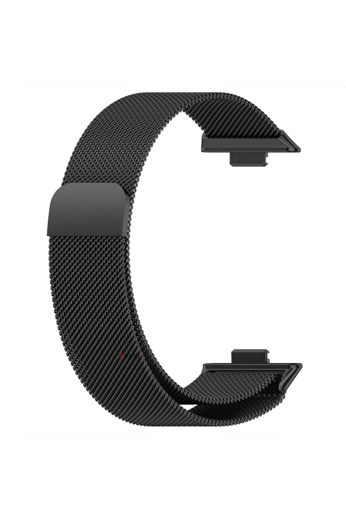 Dmay Huawei Watch Fit 3 Uyumlu Milano Hasır Örgü Metal Kordon