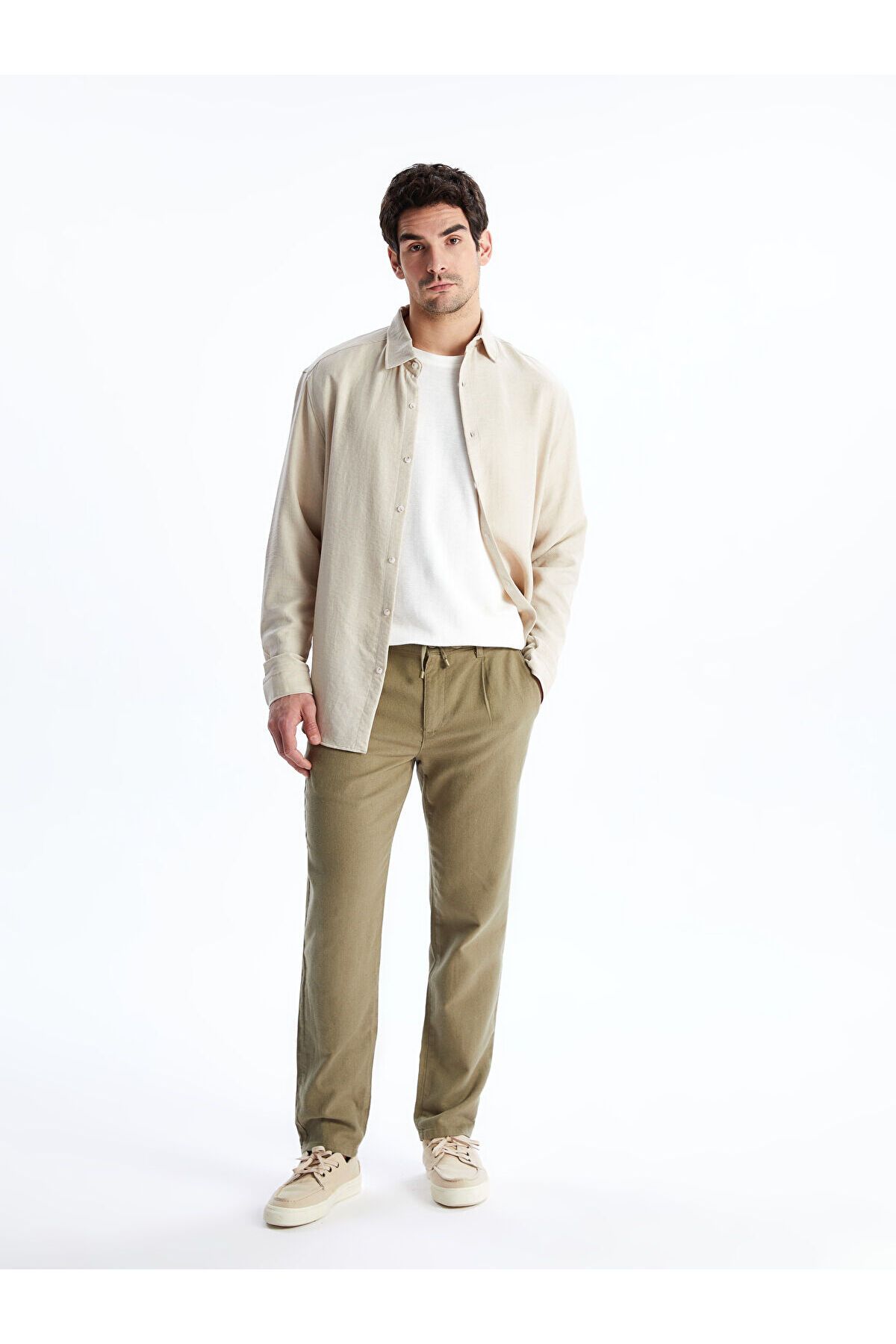 LC Waikiki Slim Fit Keten Karışımlı Erkek Pantolon