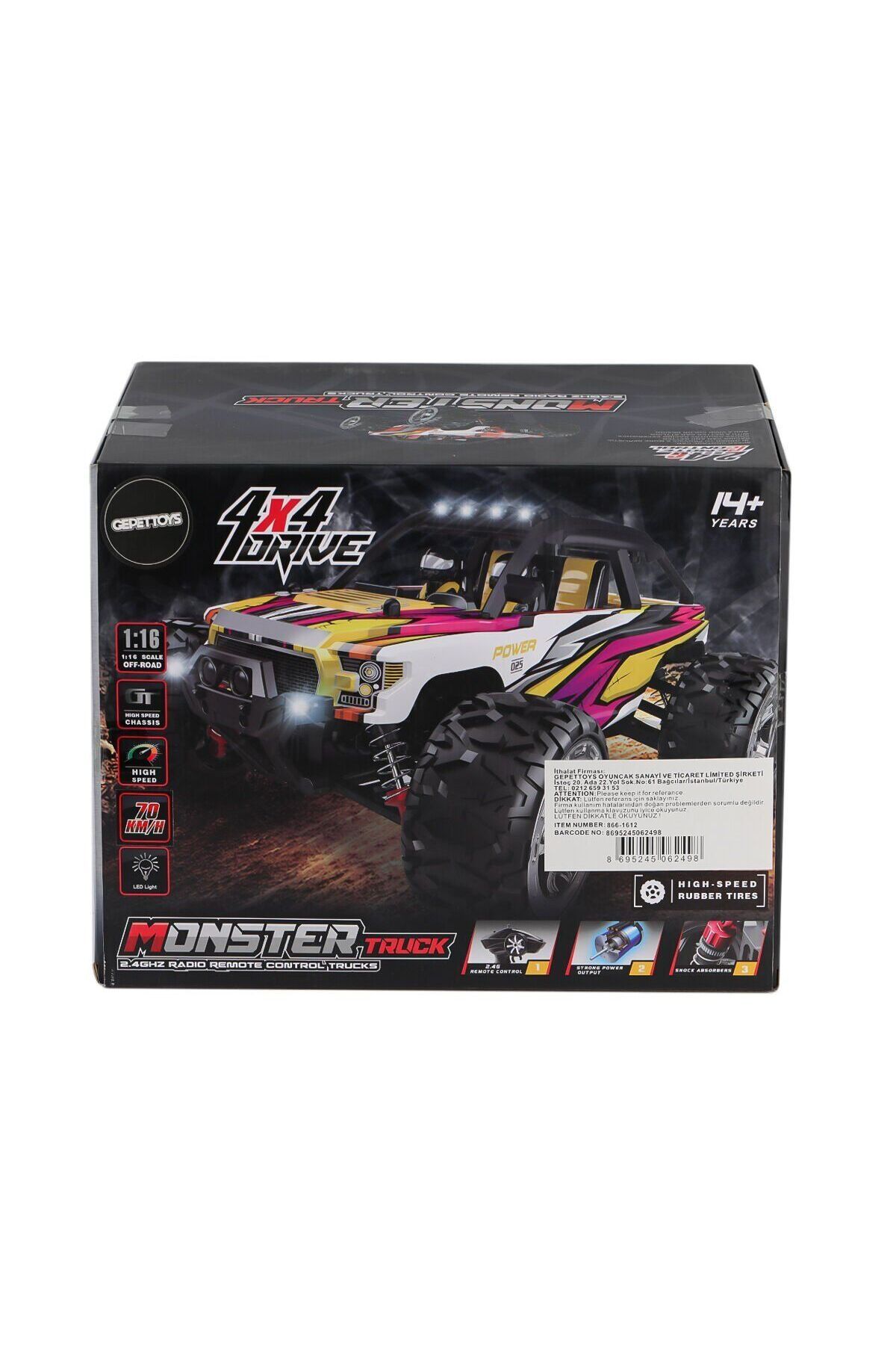 BYR Fırsat Byr 866-1612 1:16 Kumandalı 70 Km/H Monster Truck 4X4 Yeni