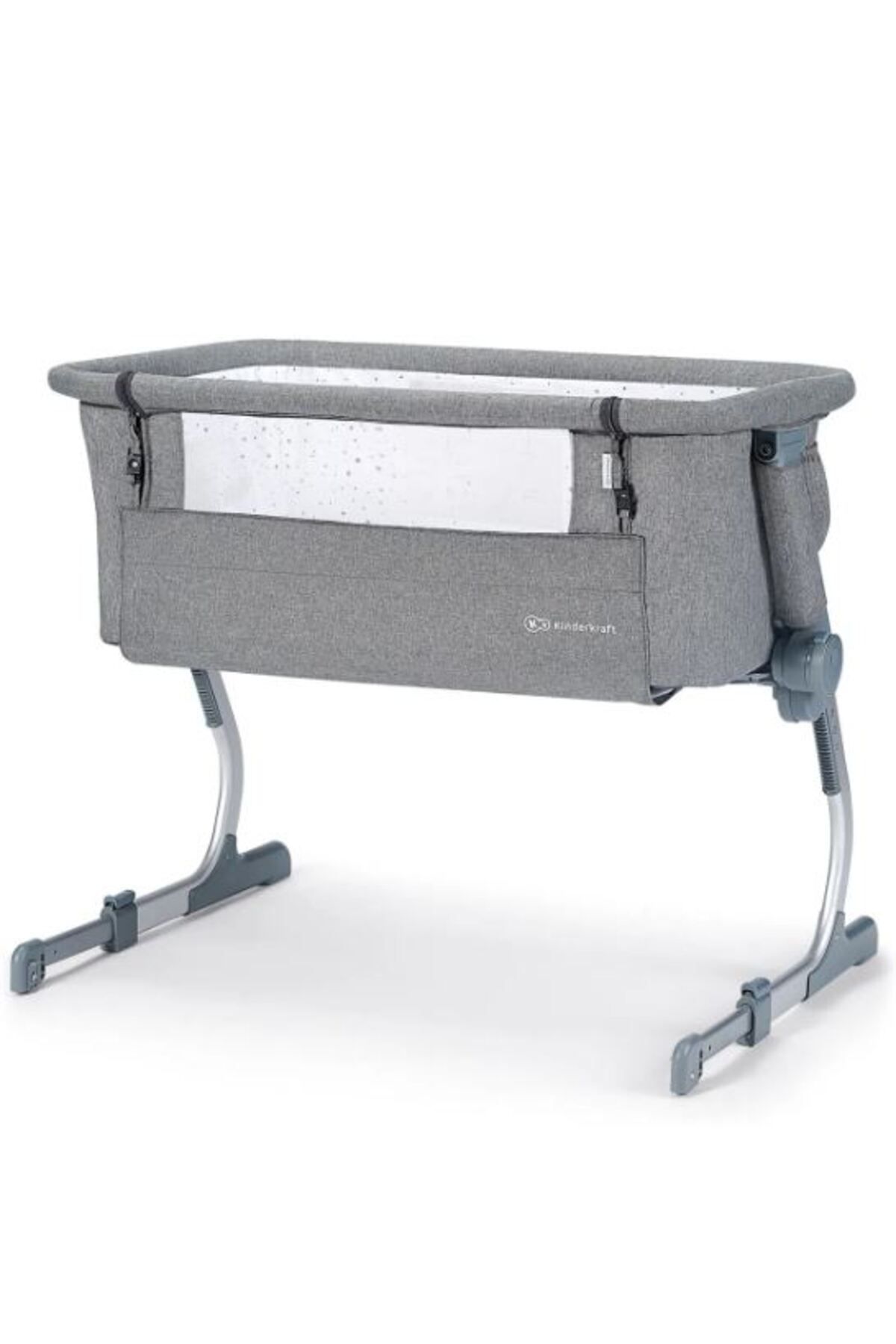 Kinderkraft Uno Up Anne Yanı Beşiği - Grey Melange