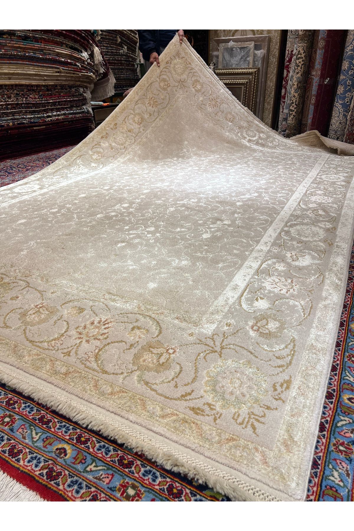 RD RAMAZAN DAĞ EL HALI SANATI El Dokuma Has Halı Tuğralı Ottoman Uşak Halısı Ebat 336x214