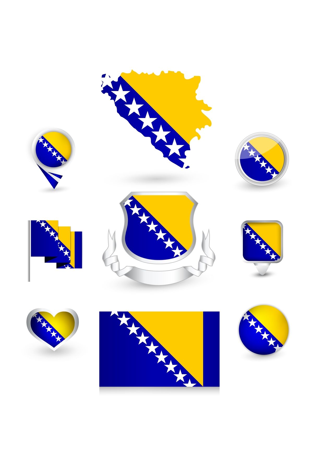 Reysa Tasarım Bosna Hersek Sticker Set