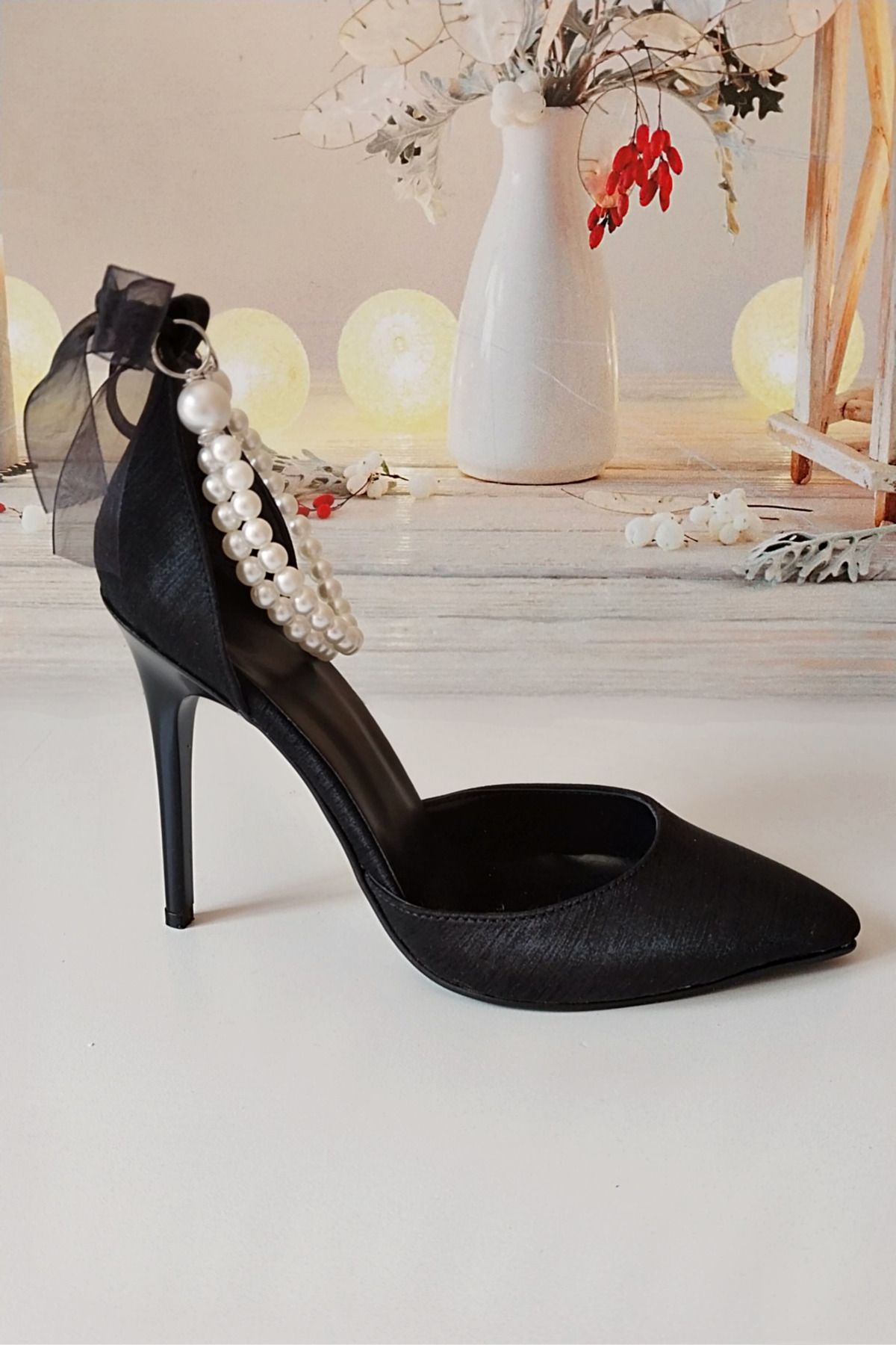Modavien-Pantofi de seara de dama 11 cm cu perle 4