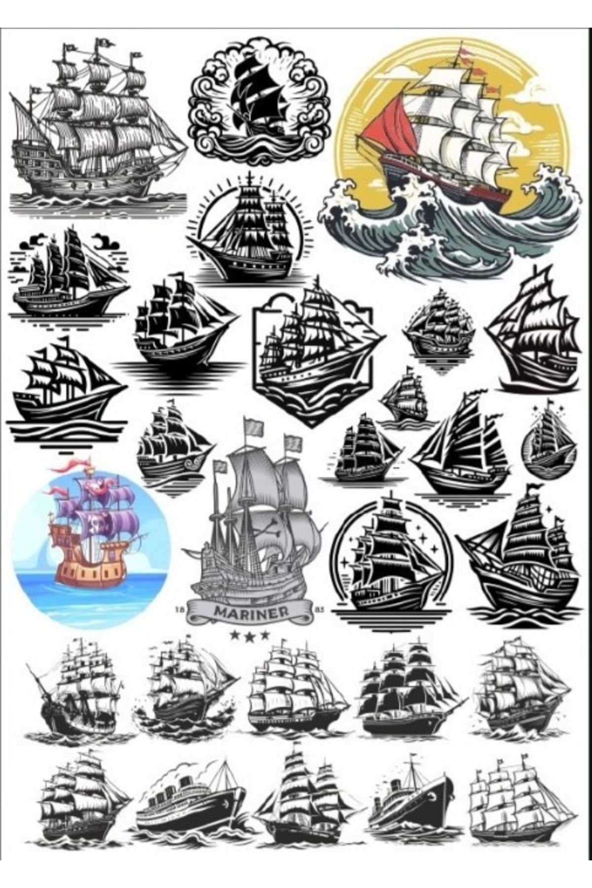 Reysa Tasarım Gemi Sticker Set