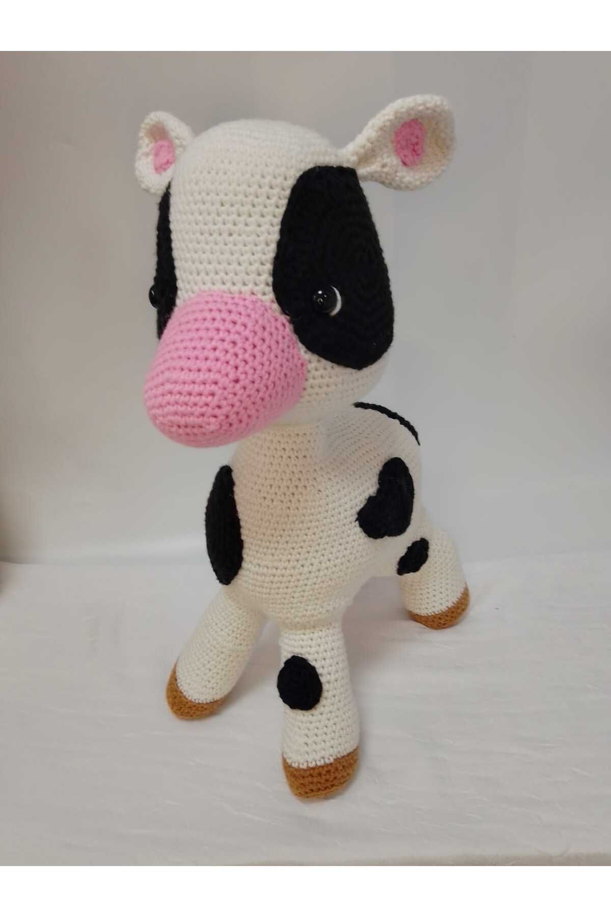 GÇA Moda El Yapımı Büyük Boy Amigurumi Buzağı 35 cm
