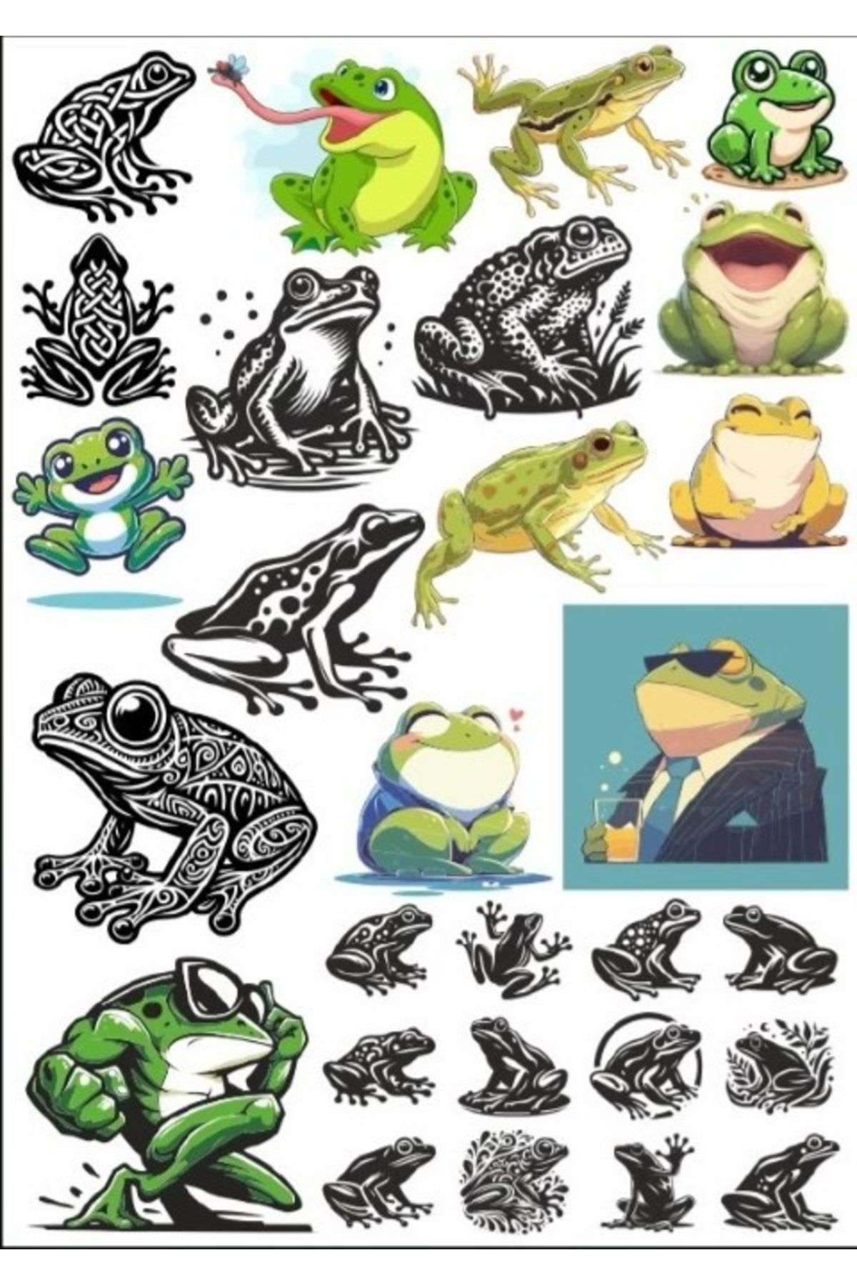 Reysa Tasarım Kurbağa Sticker Set