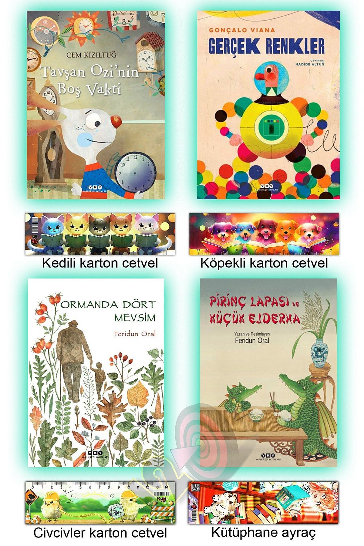 Yapı Kredi Yayınları Pirinç Lapası ve Küçük Ejderha Gerçek Renkler Ormanda Dört Mevsim Tavşan Ozi’nin Boş Vakti (3-8 yaş)