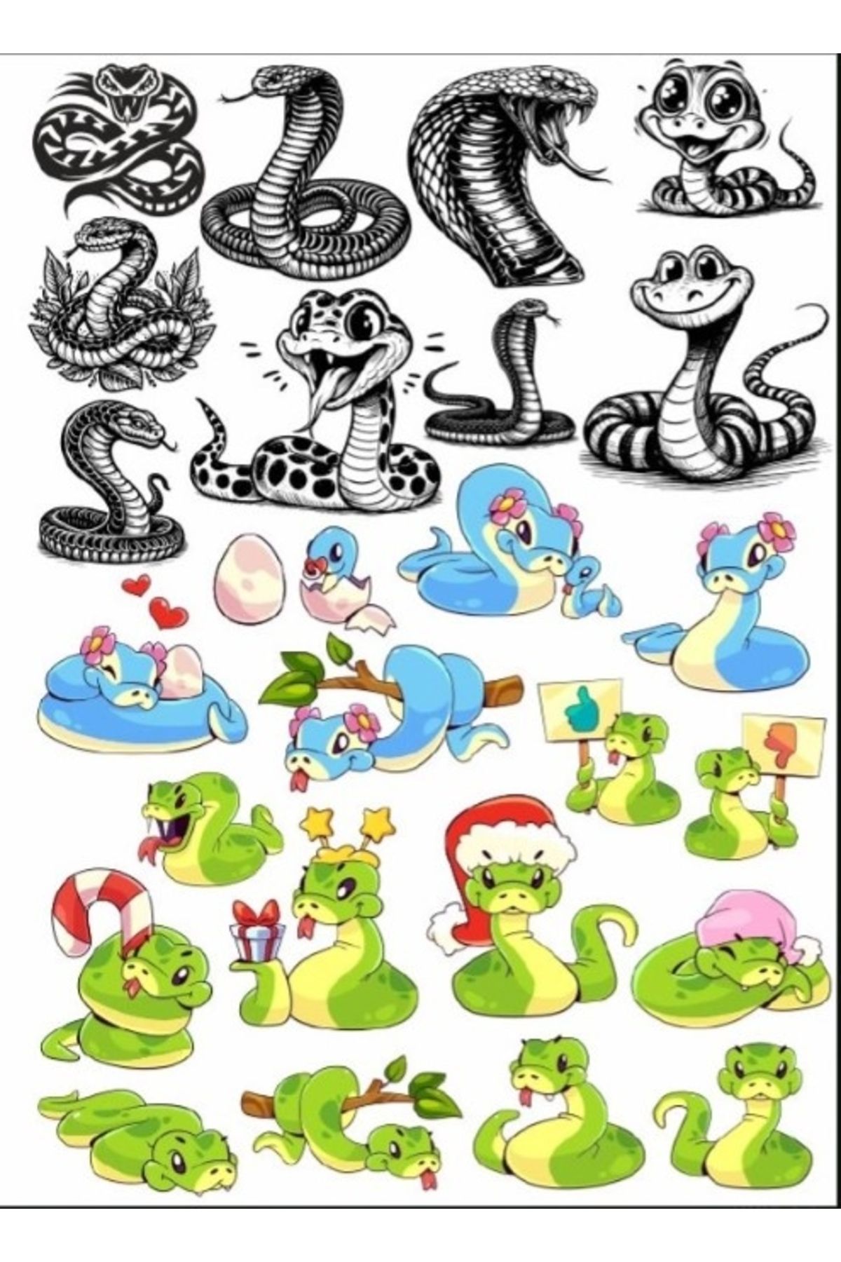 Reysa Tasarım Yılan Sticker Set