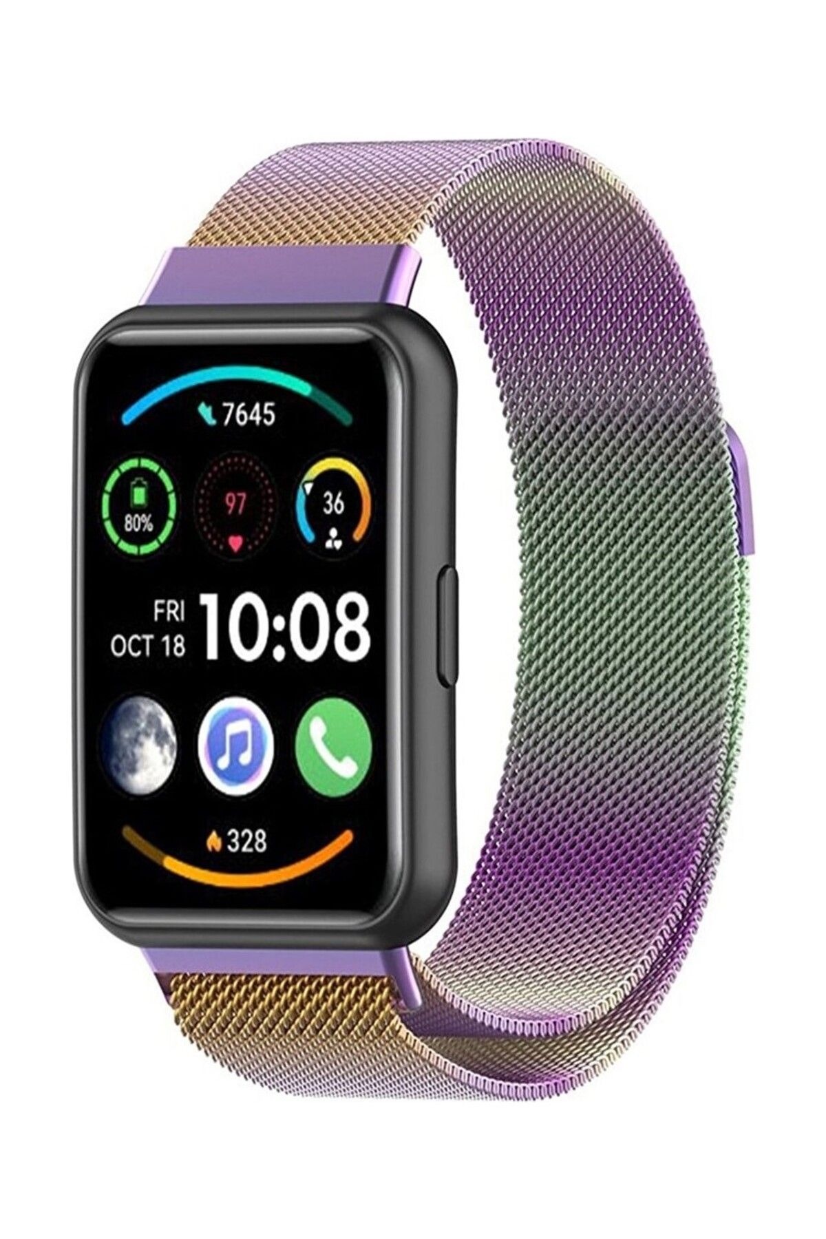 Dmay Huawei Watch Fit 2 Uyumlu Hasır Milano Metal Kordon