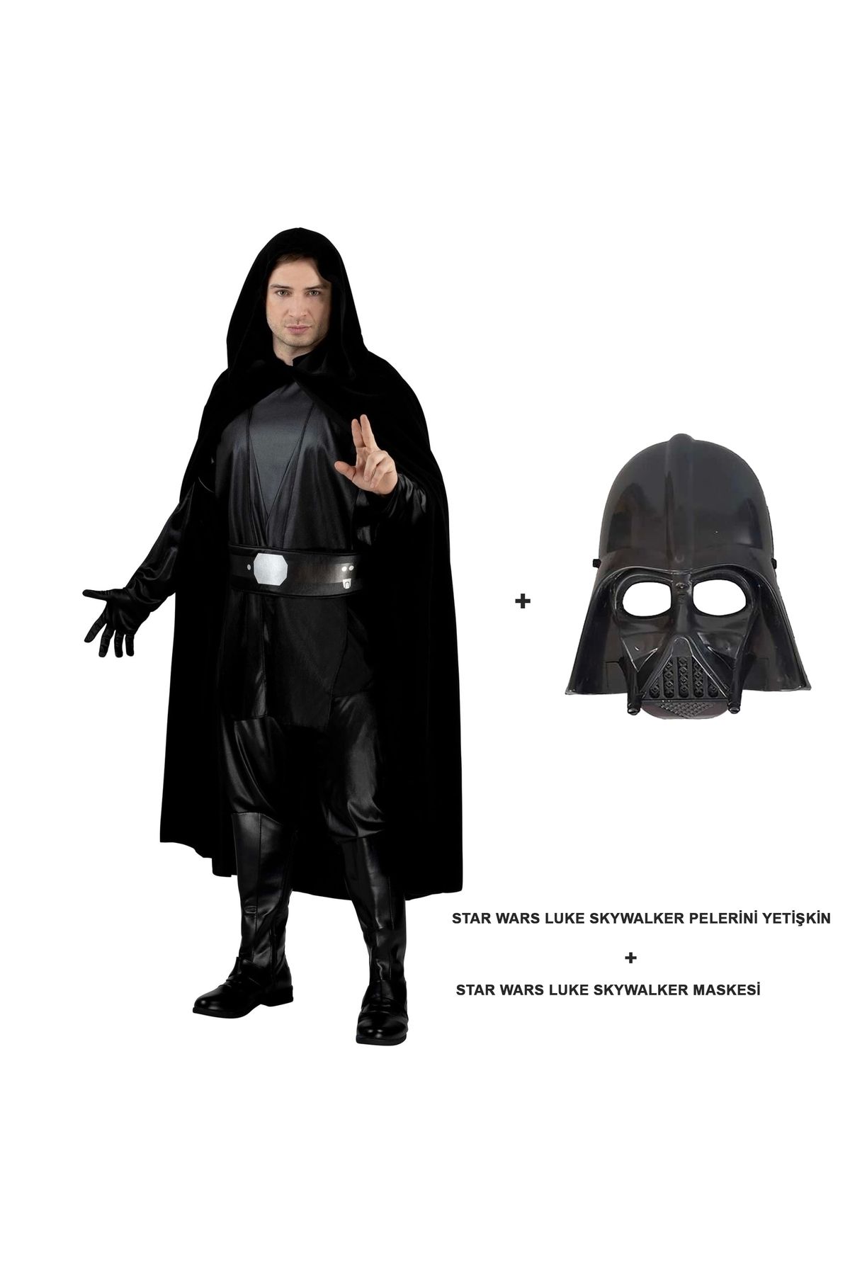 PRATİKOBA Star Wars Luke Skywalker Pelerini Yetişkin Ve Maskesi