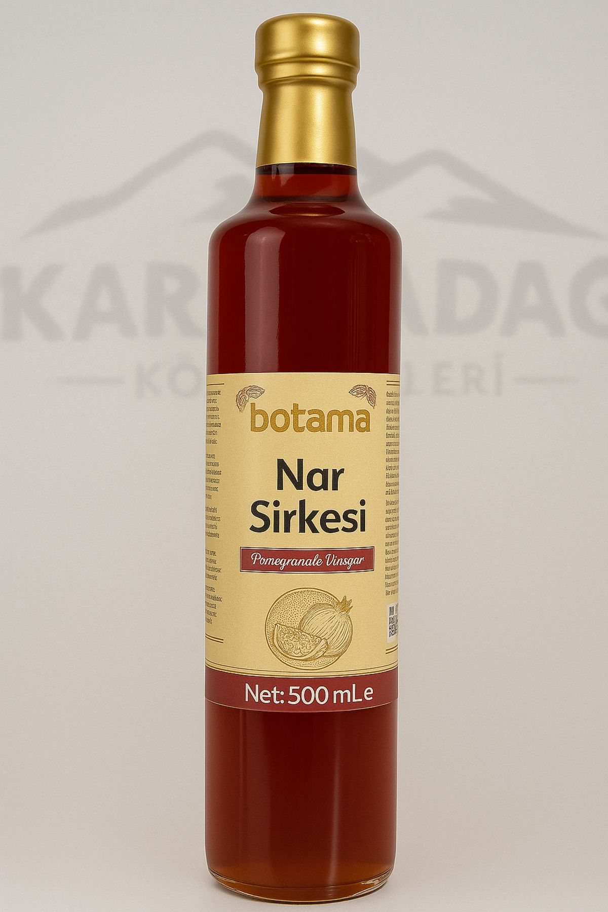 karacadağ Botama Nar Sirkesi 500 ml - Doğal Fermente Pomegranate Vinegar