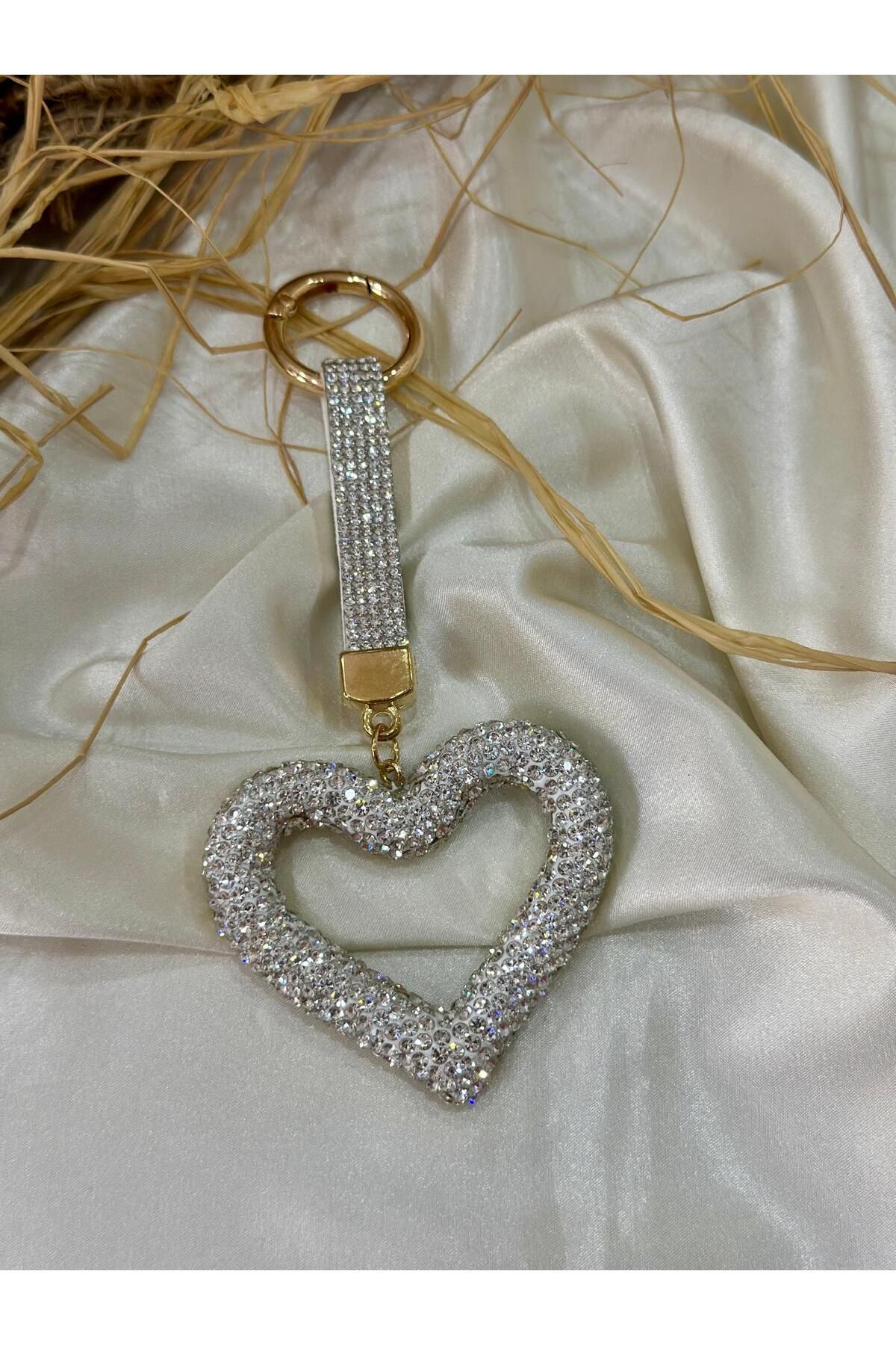 DEMİR ACCESORİES Kristal Kalp Model Anahtarlık