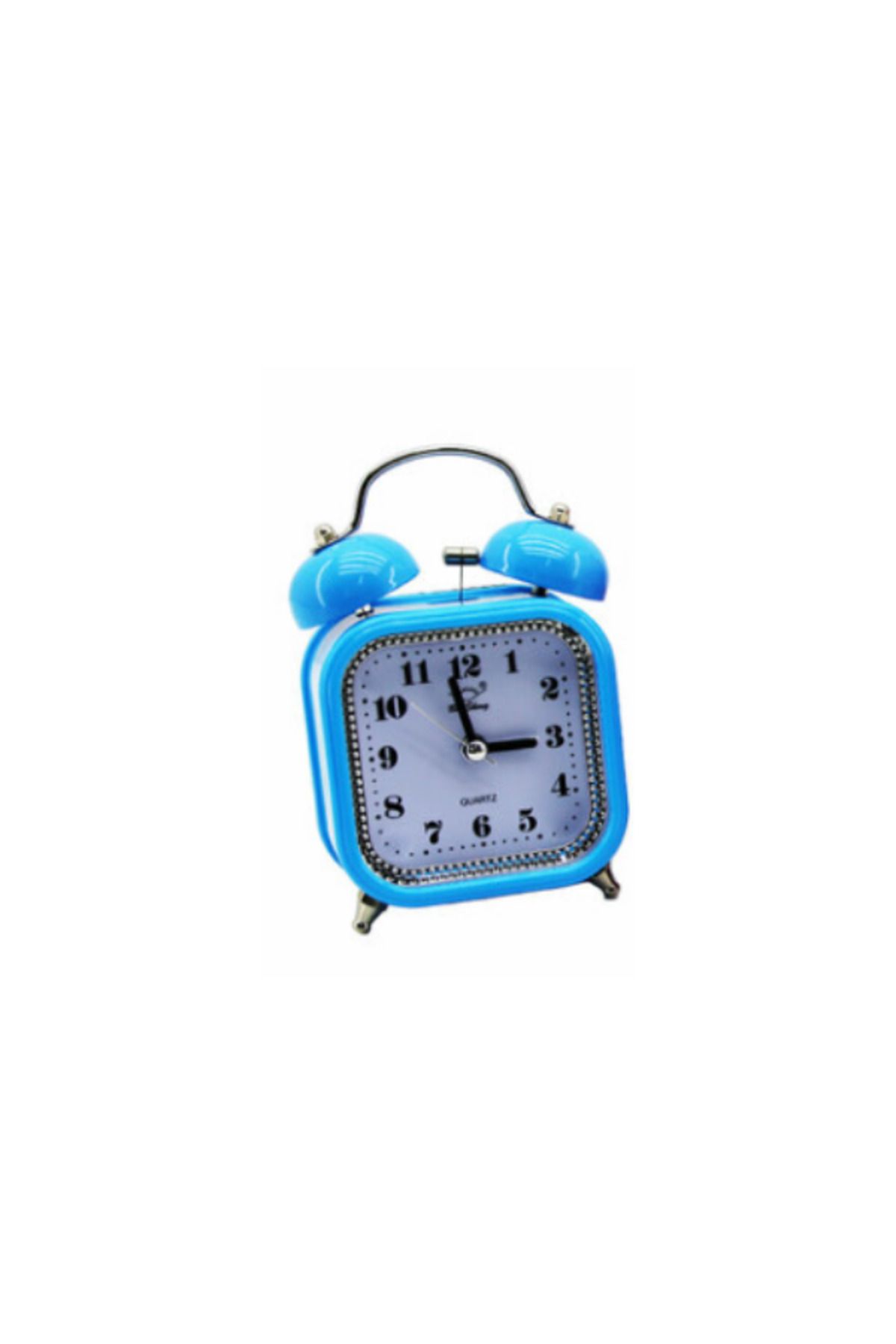 QUARTZ CLKN-216 Renkli Kare Quartz Masa Saati – Pilli, LED Işıklı, Klasik Çalar Saat
