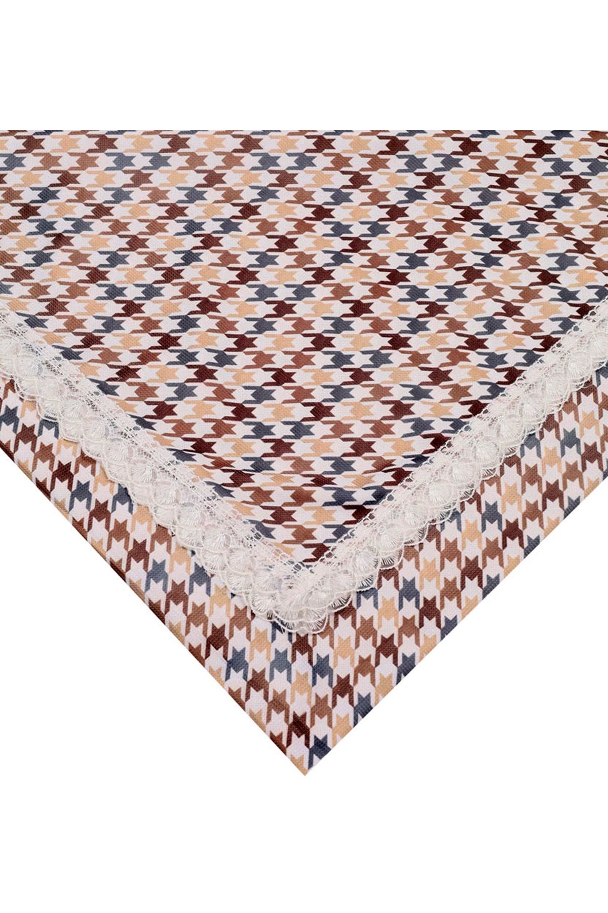 BAYSEM 150 X 150 Cm. Güpürlü Dijital Raşel Masa Örtüsü - Sofra Bezi - Renk-37