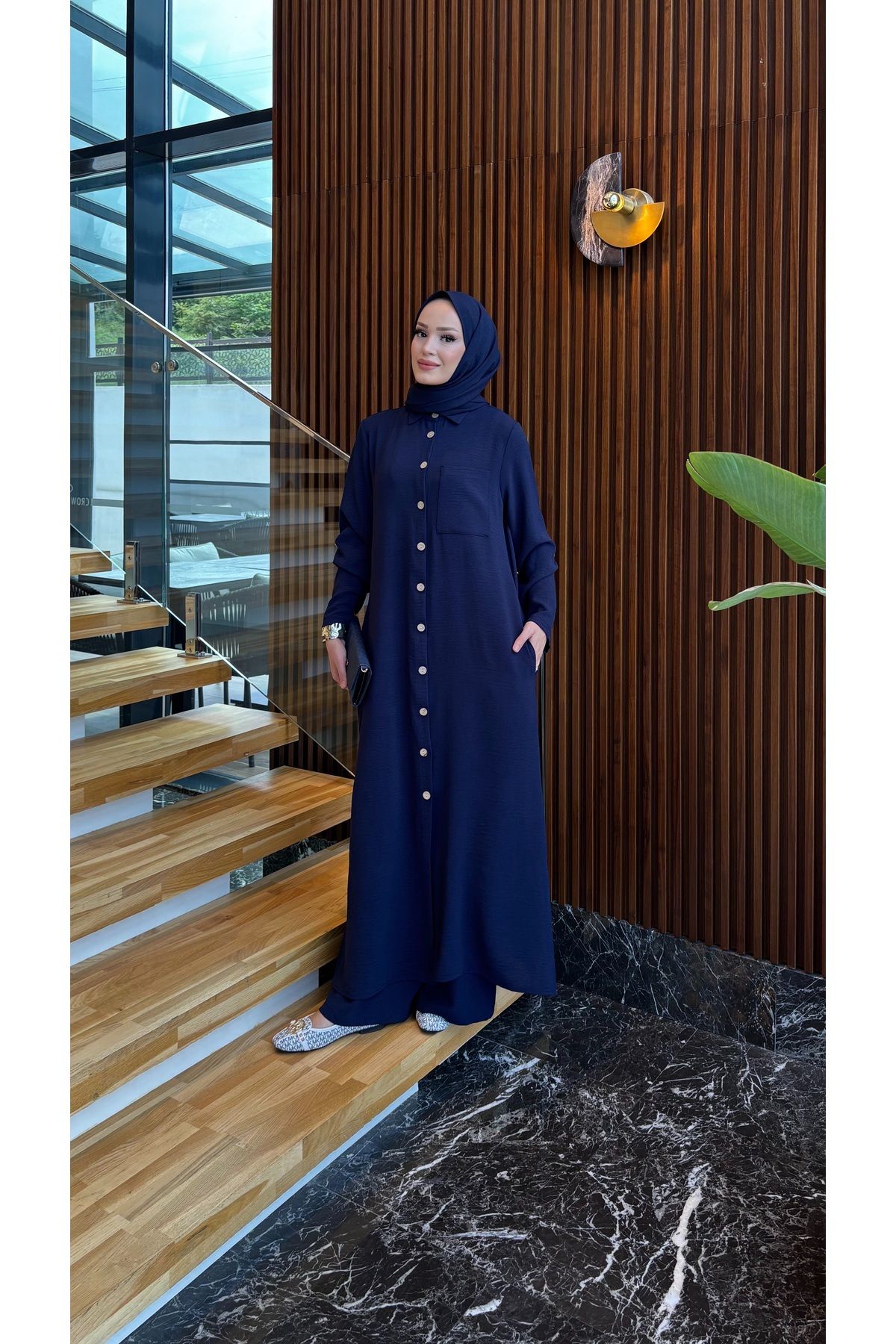 sevannaluxurydesign Düğme detay tunik & pantolon takım