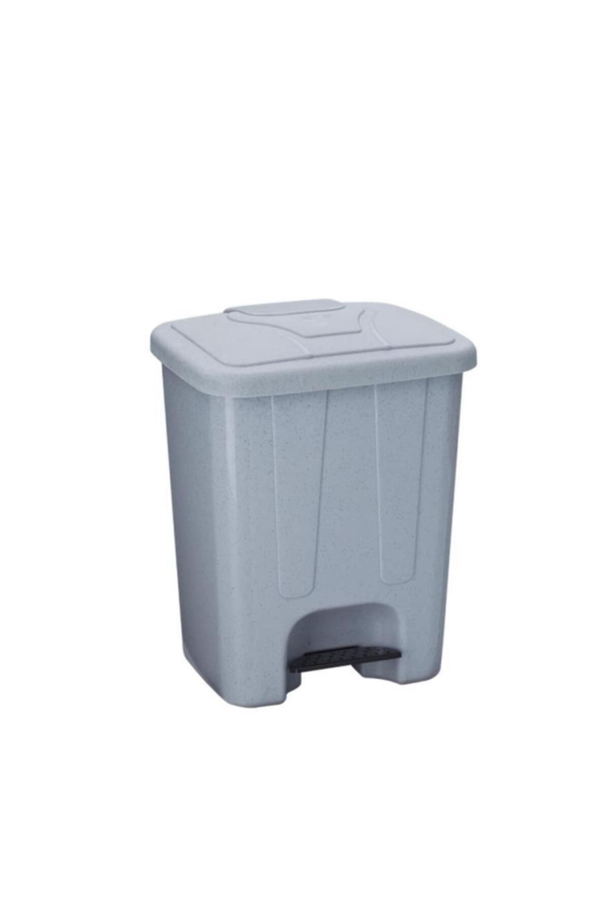 Omnipazar SY-4255 40 lt Köşeli Pedallı Plastik Çöp Kovası (İç Kovasız)