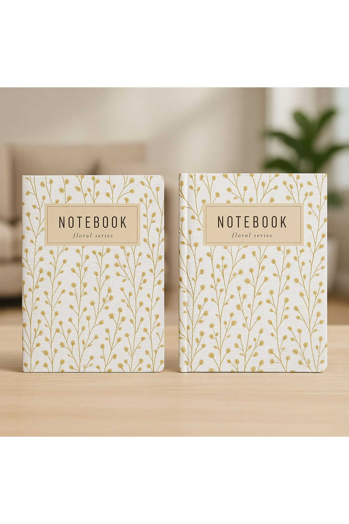 YLDZ Altın Çiçekler – Yumuşak Dokunuşlu Floral Defter