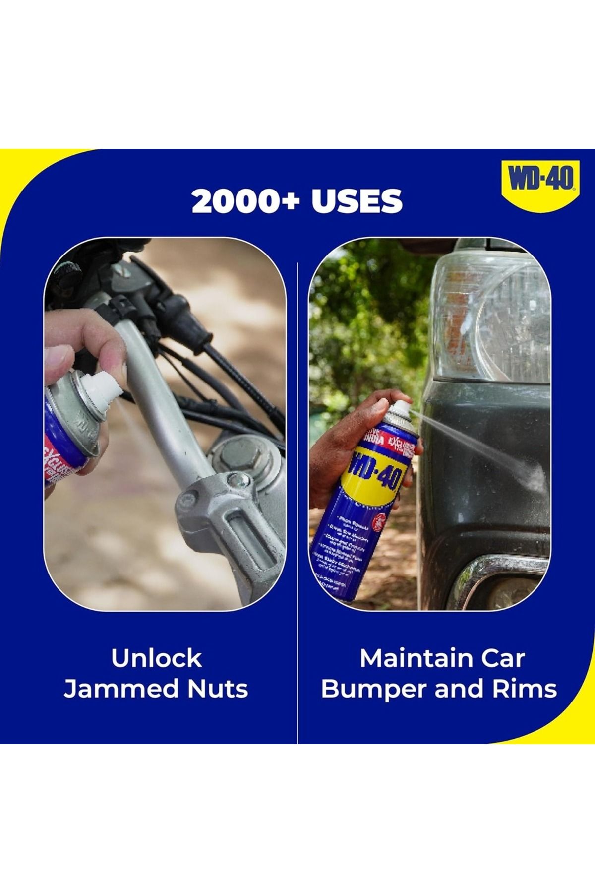 WD-40-Multipurpose Spray, Rust Remover, Cleans Bike Chains, Hinge Lubricant, Loosens Jammed Parts 5