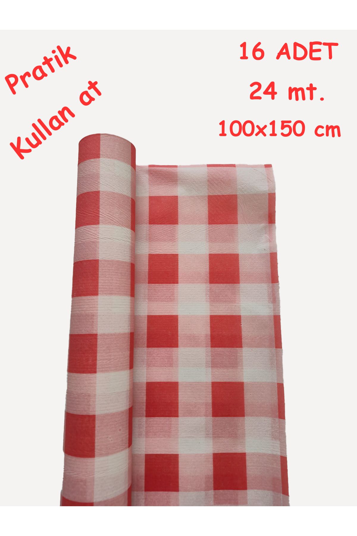 Dekals 16 Adet Büyük Ebat KIRMIZI Piti Kareli Kullan At Masa Piknik Örtüsü Çok Amaçlı Örtü 100x150