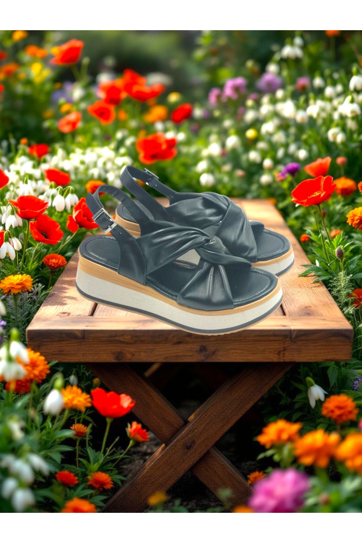 Escarpinshoes KADIN HAKİKİ DERİ RAHAT ŞIK GÜNLÜK SANDALET